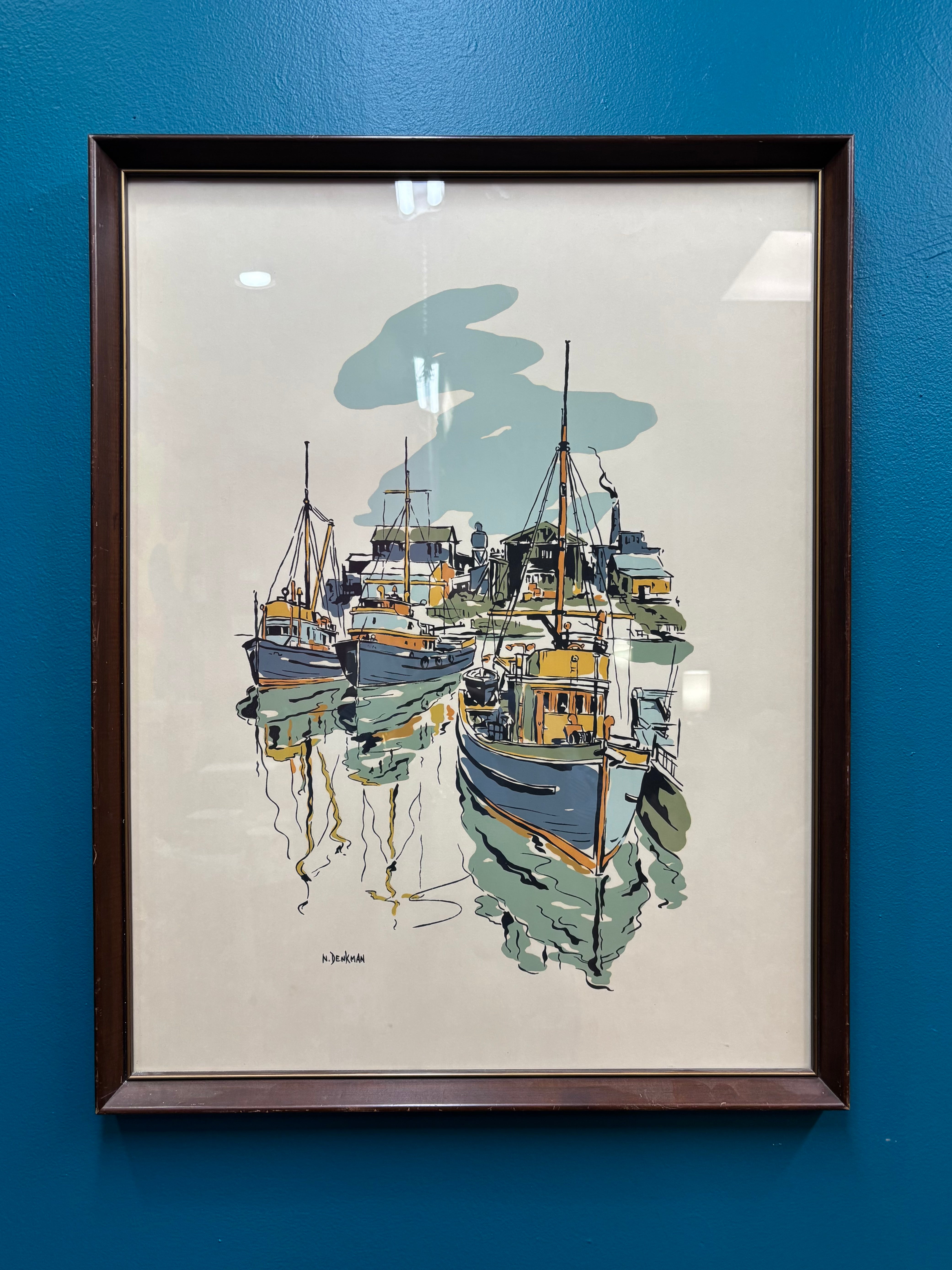"Drydock Harbour" Framed Painting