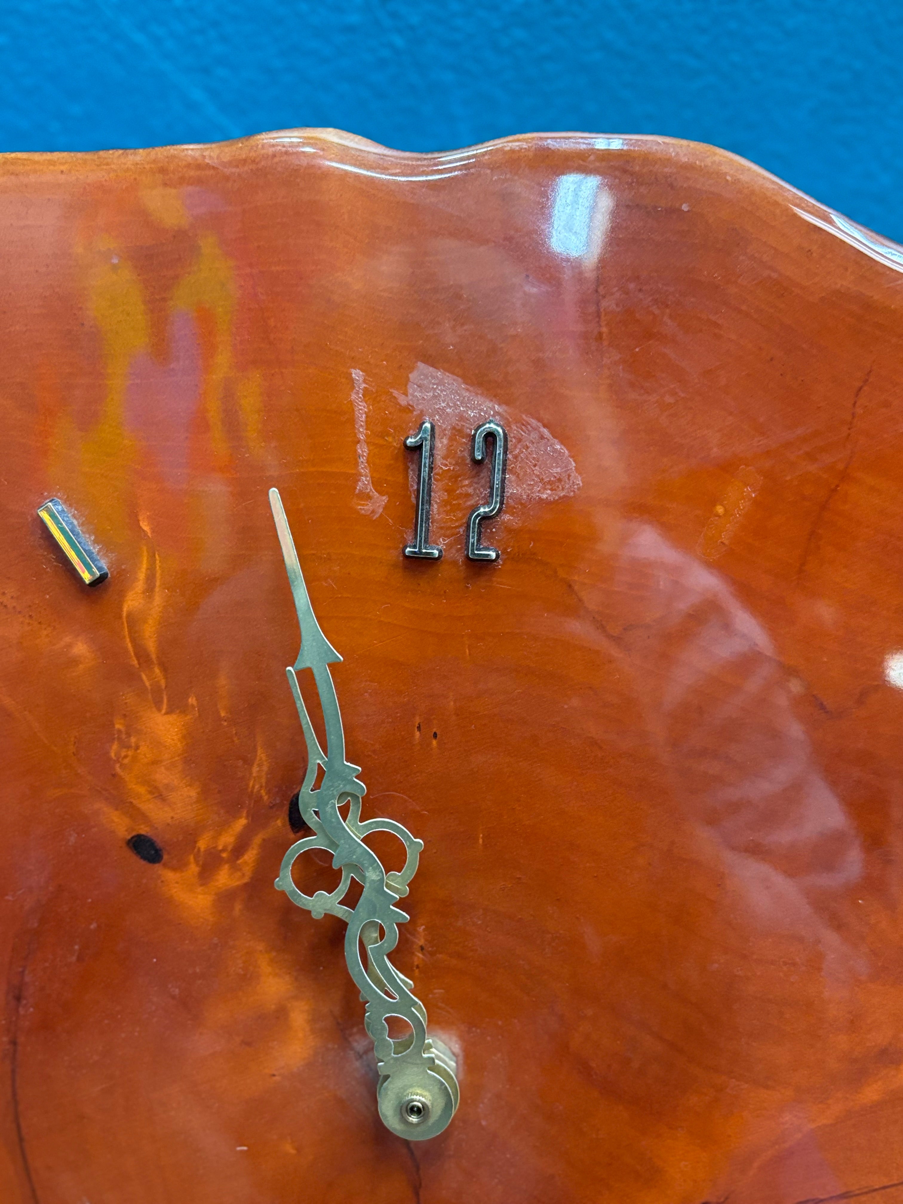 Live Edge Wood Wall Clock