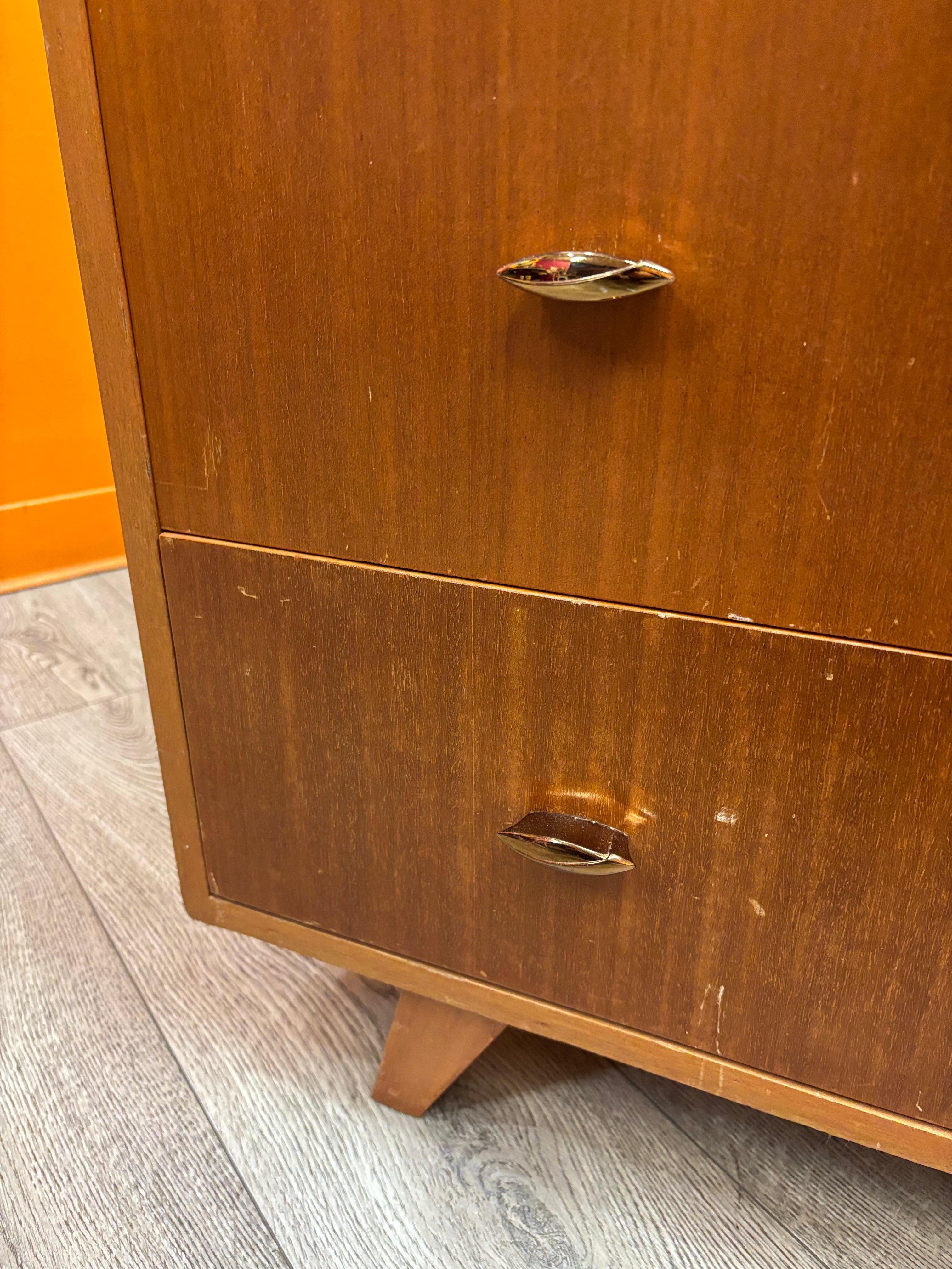 Drop Leaf Wood Cabinet