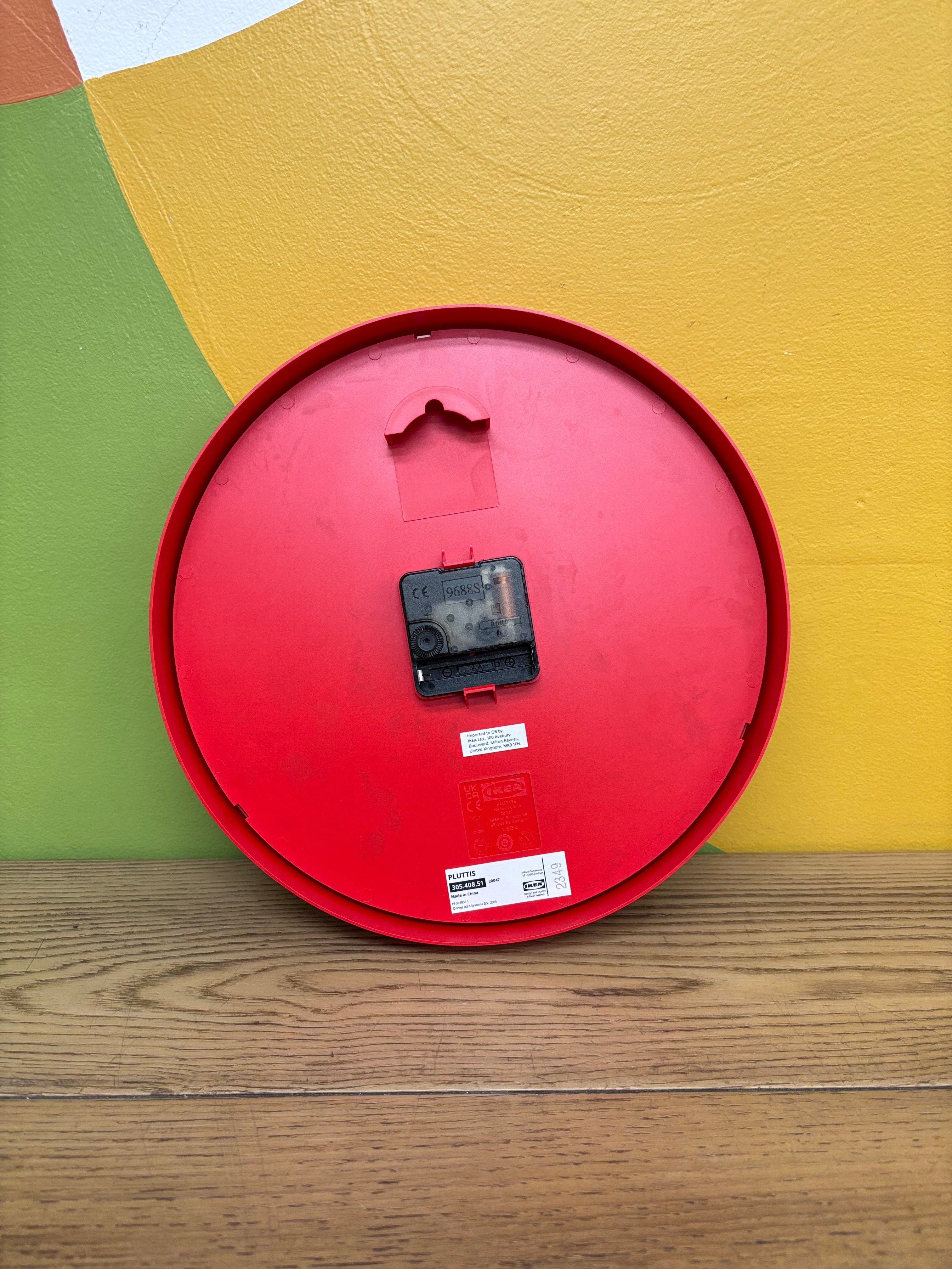 Red Wall Clock - IKEA
