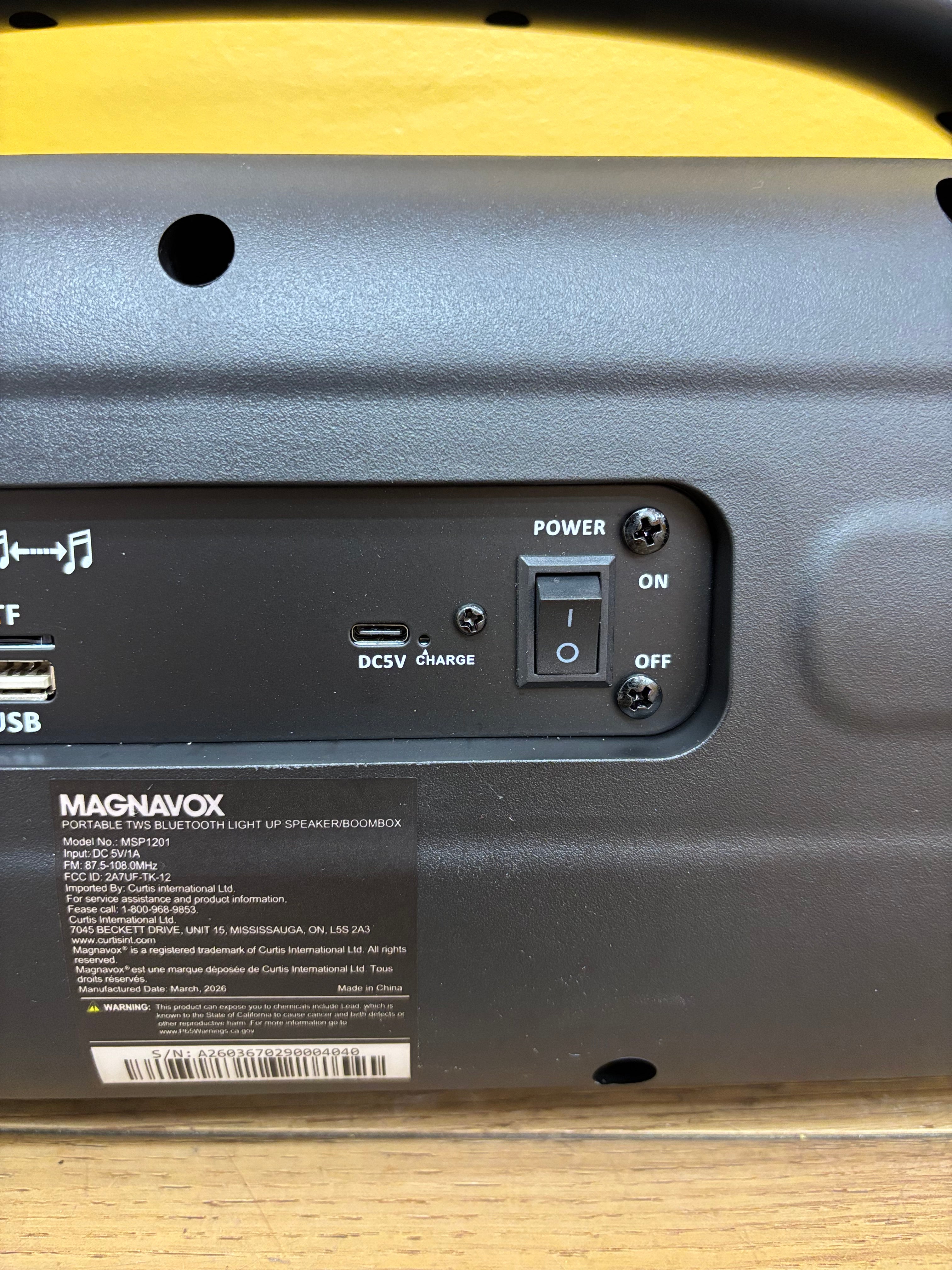 Magnavox Portable Bluetooth Boombox