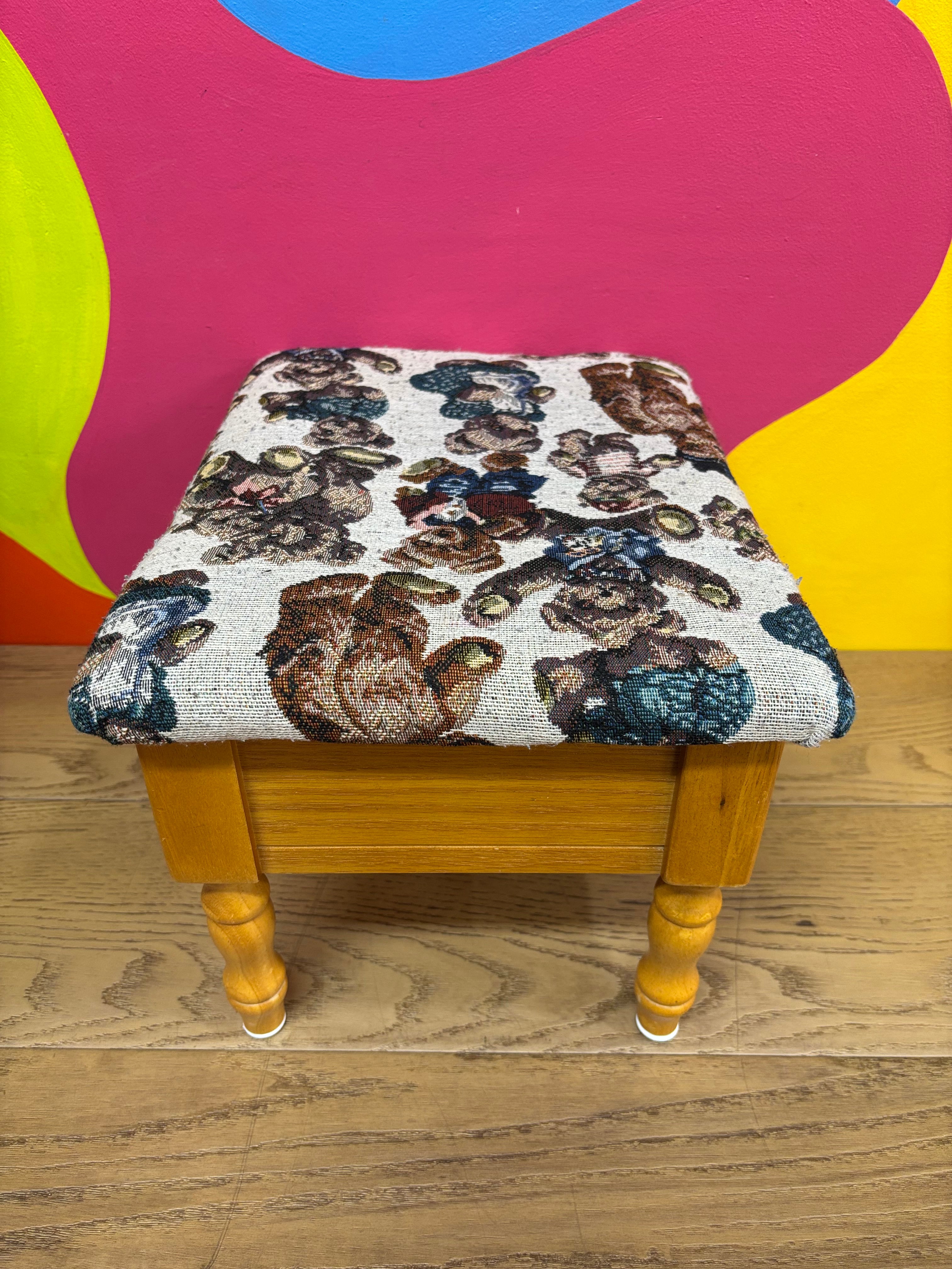 Teddy Bear Storage Stool