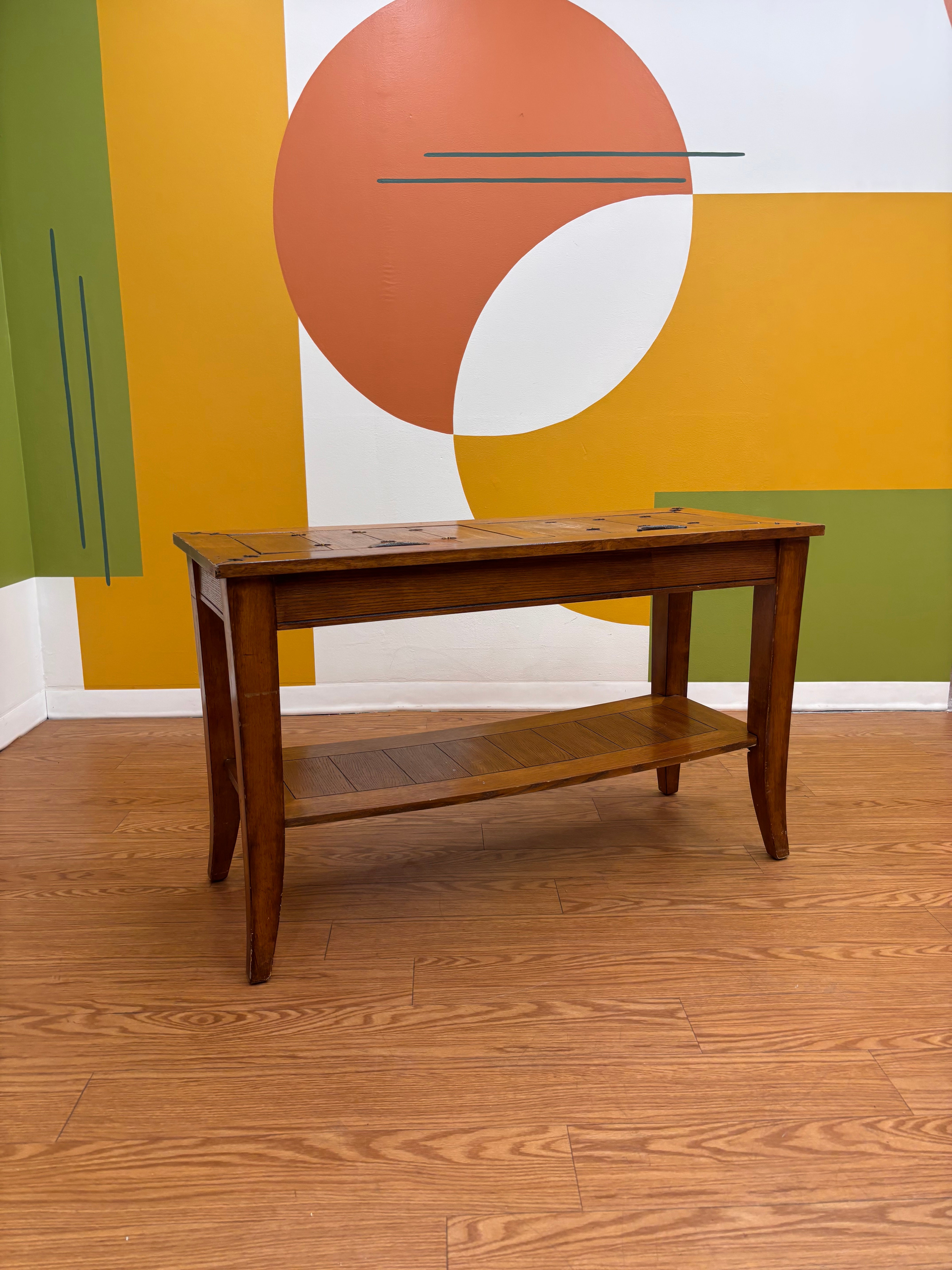 Wood Console Table with Storage