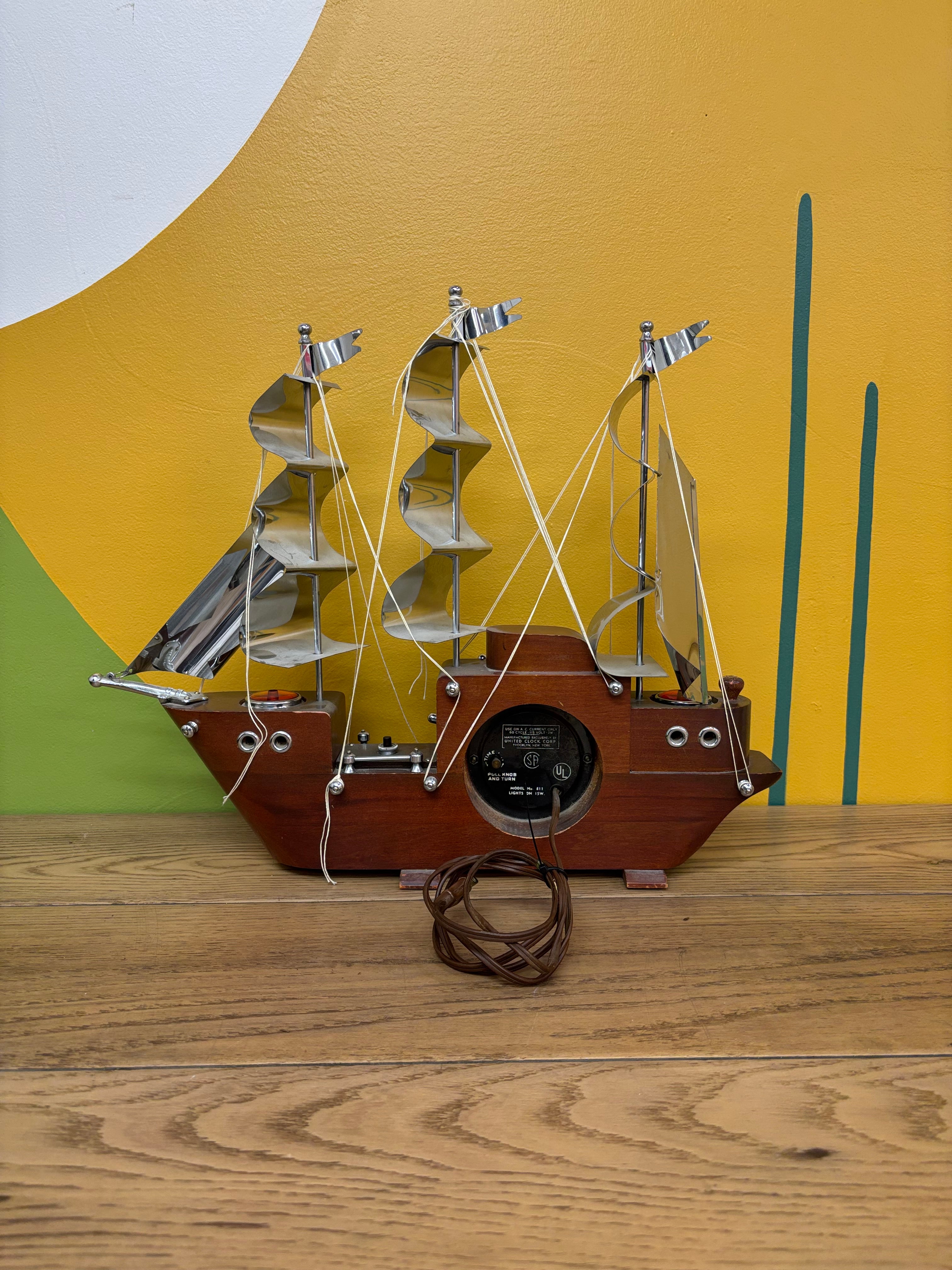 Electric Boat Mantel Clock