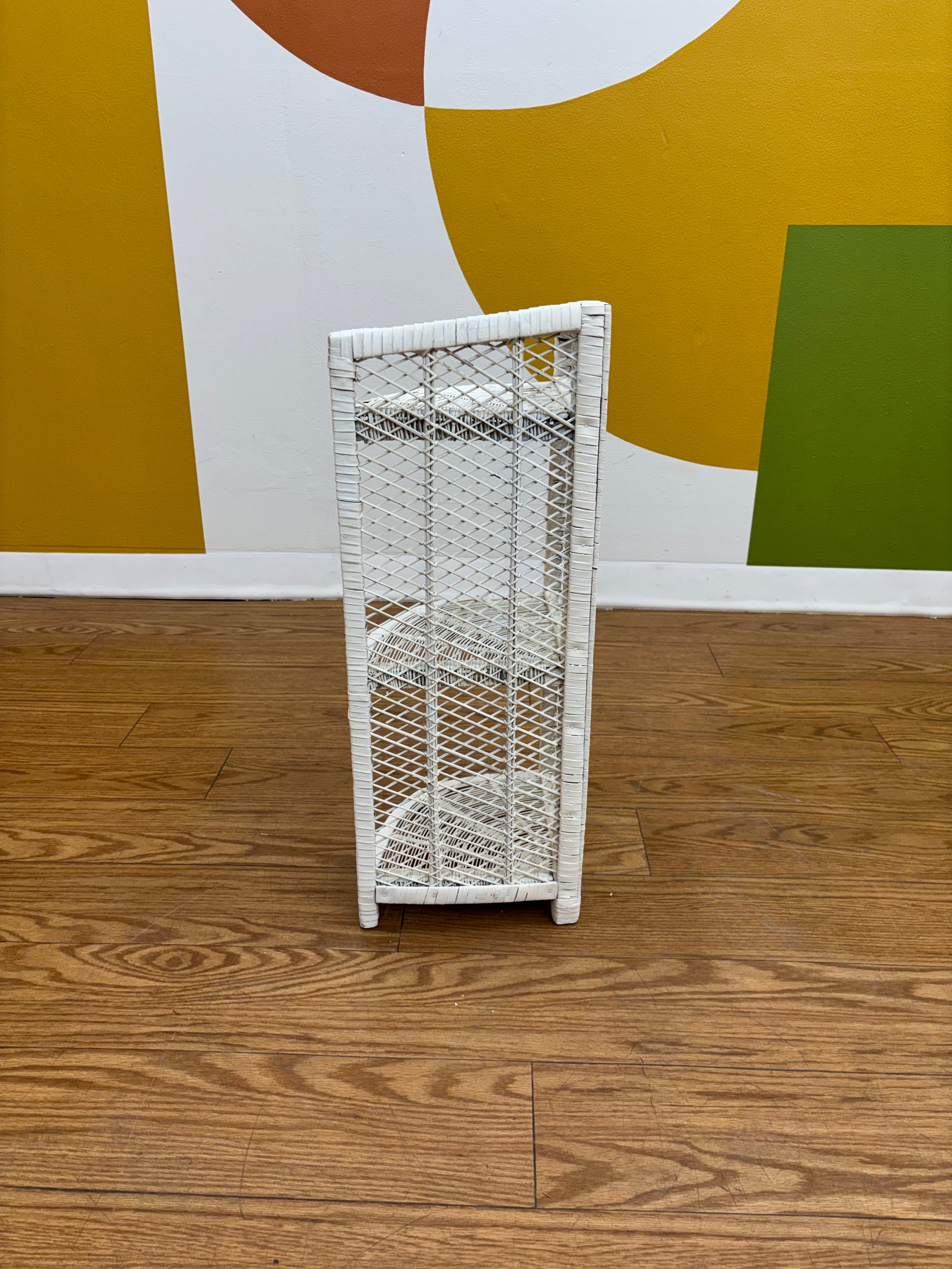 3 Tier Wicker Corner Shelf