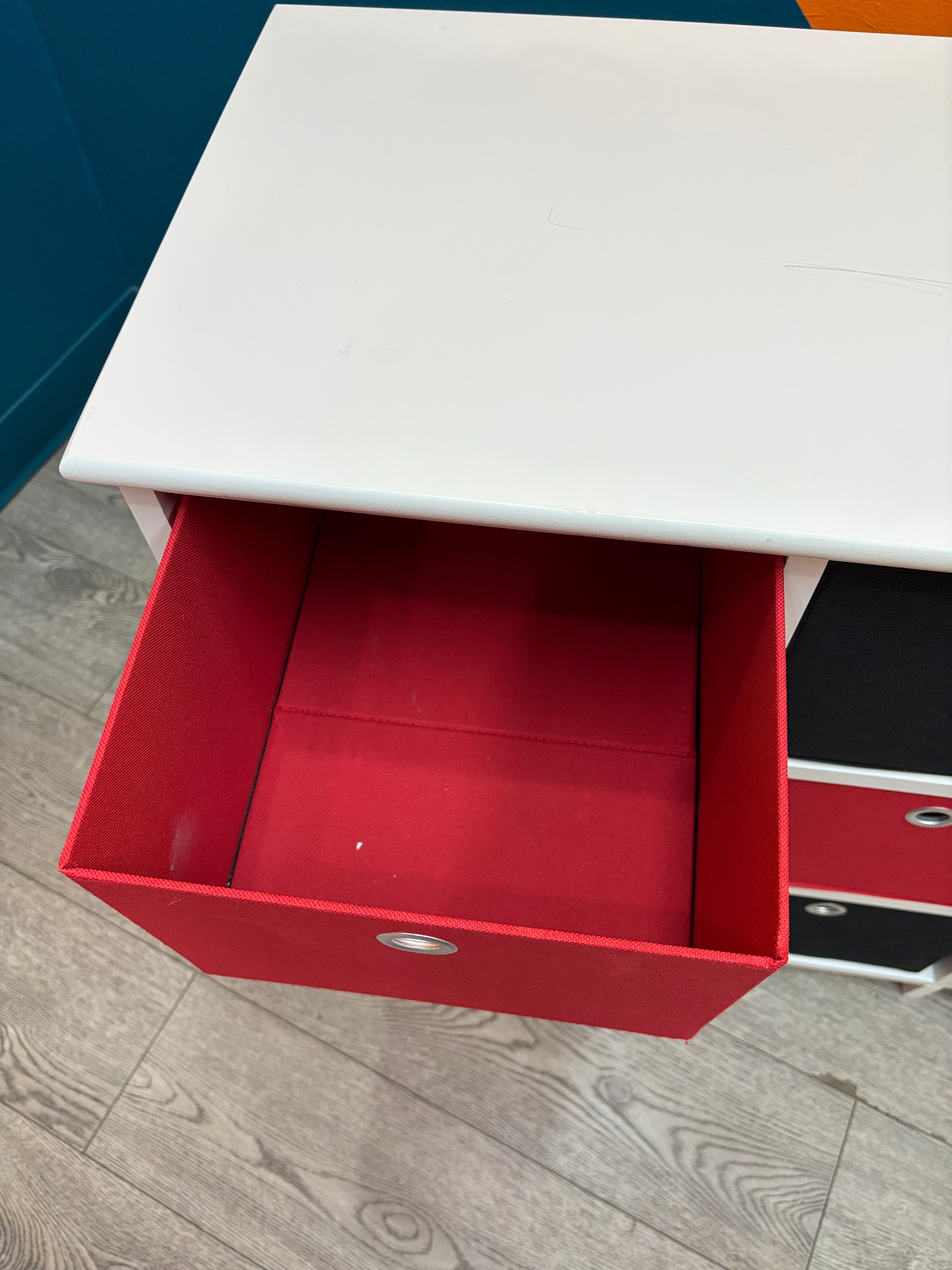 Black & Red Storage Shelves (2 available)