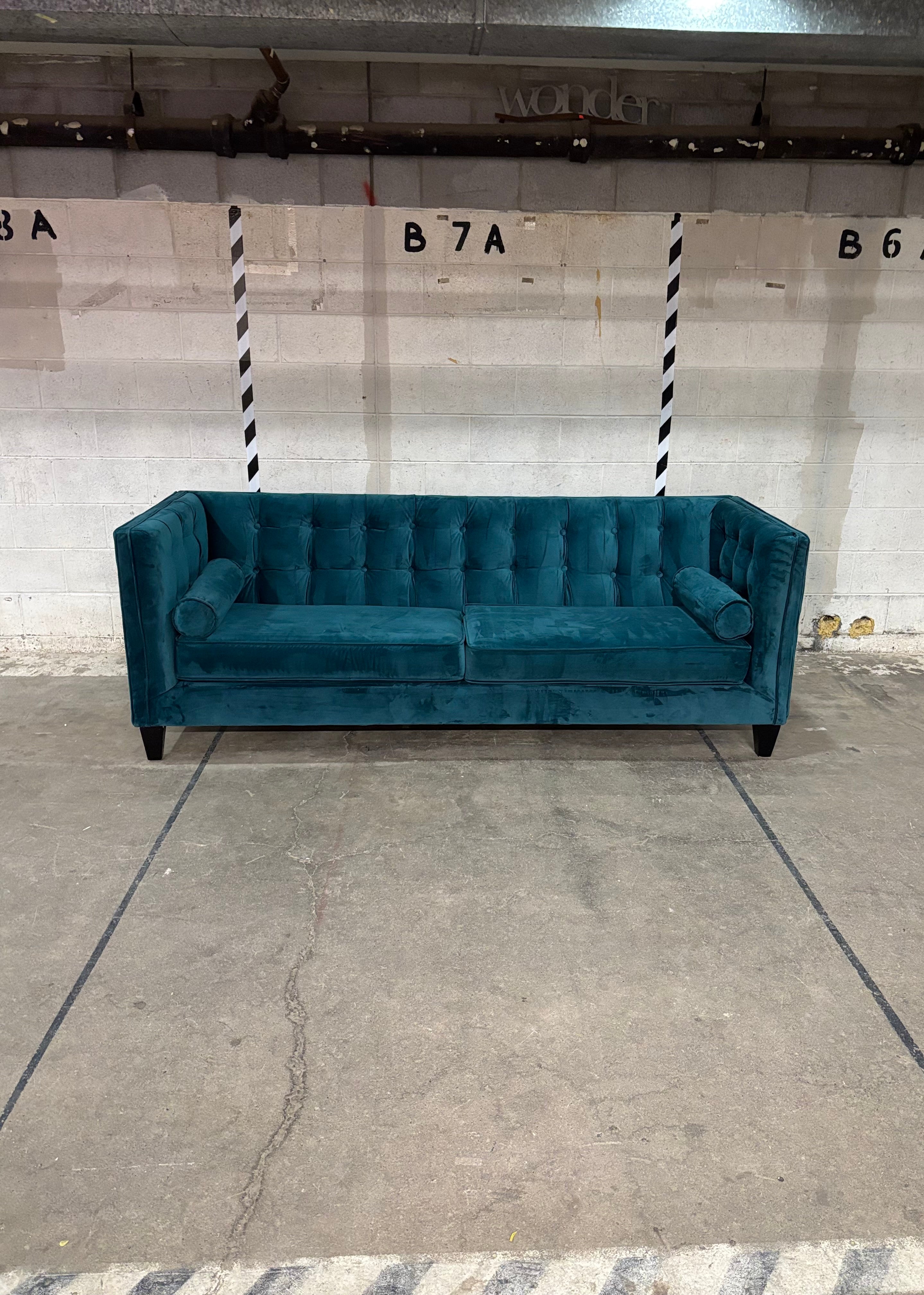 Blue Velvet Sofa