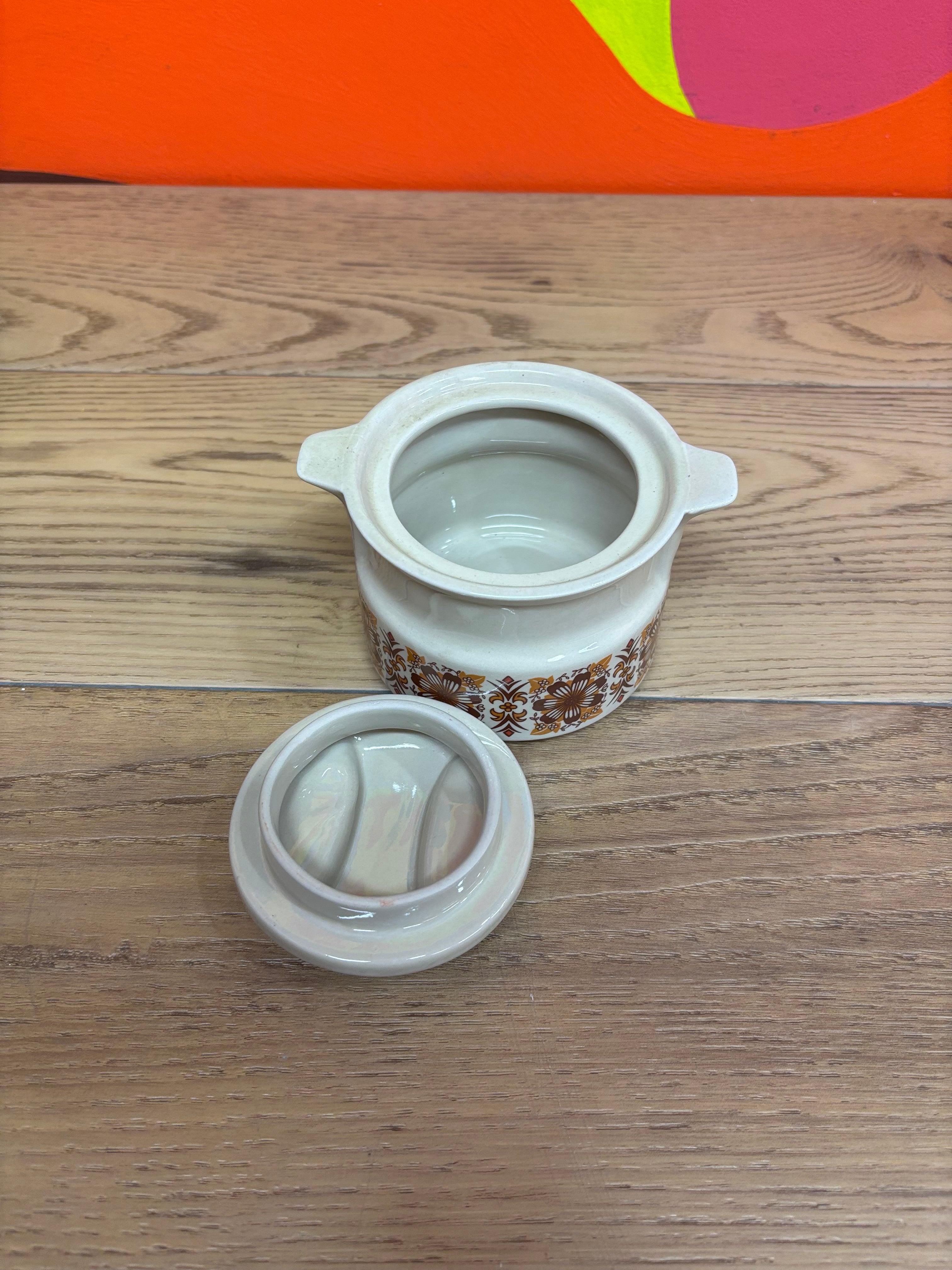 Floral Ceramic Sugar Bowl