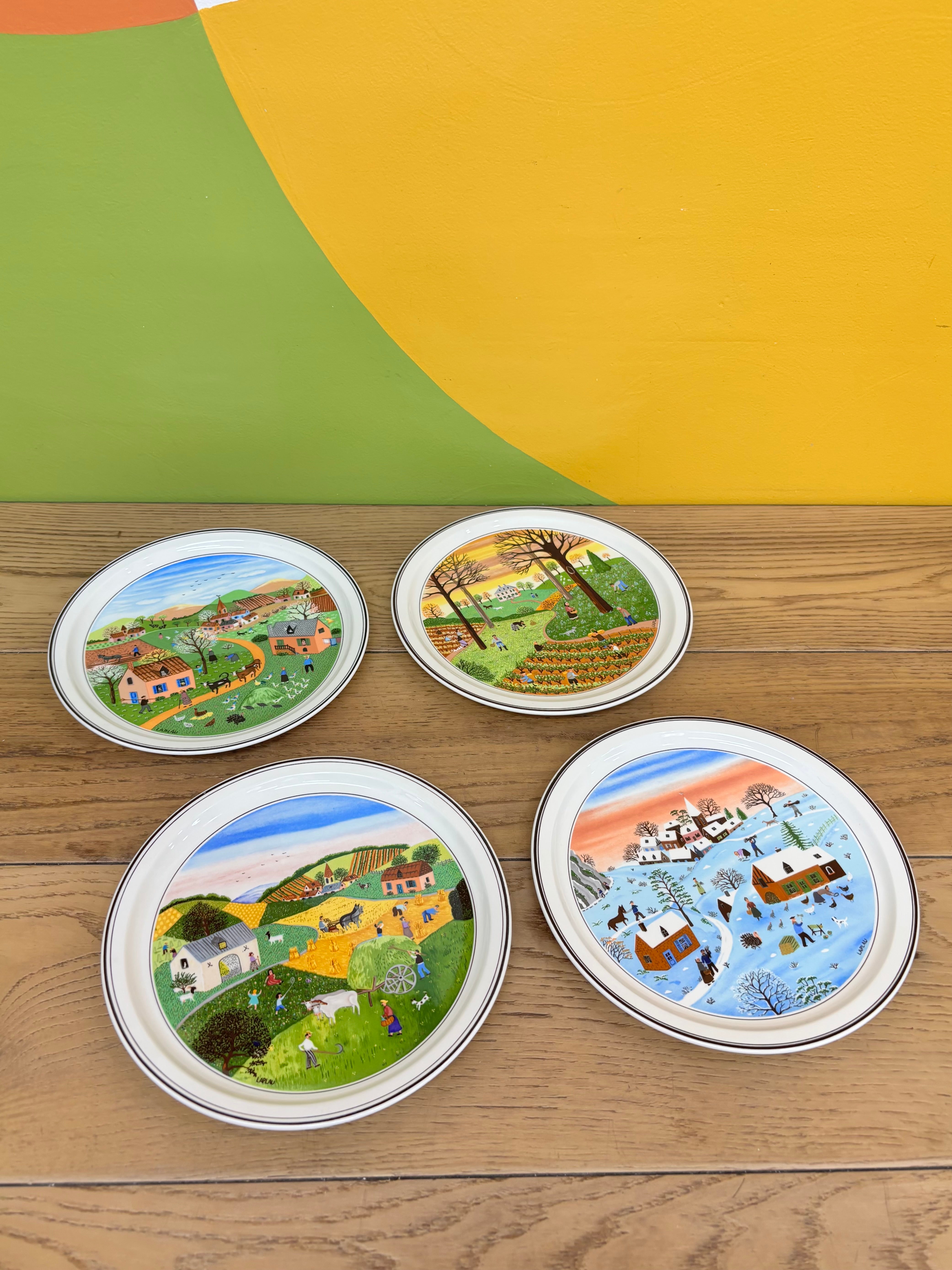 Villeroy & Boch "Design Naif - The Four Seasons" Collector Plates