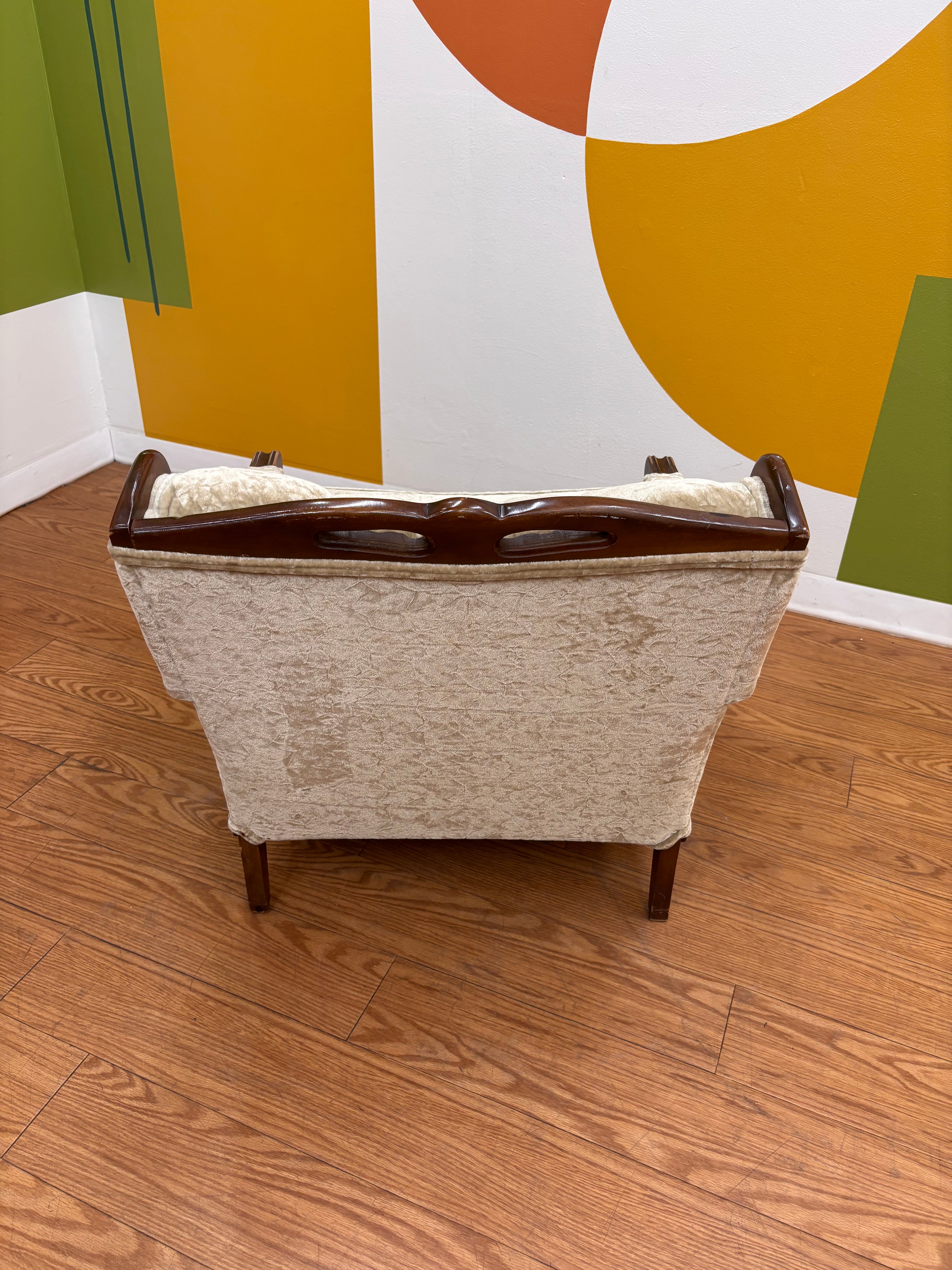 Beige Tufted Accent Chair