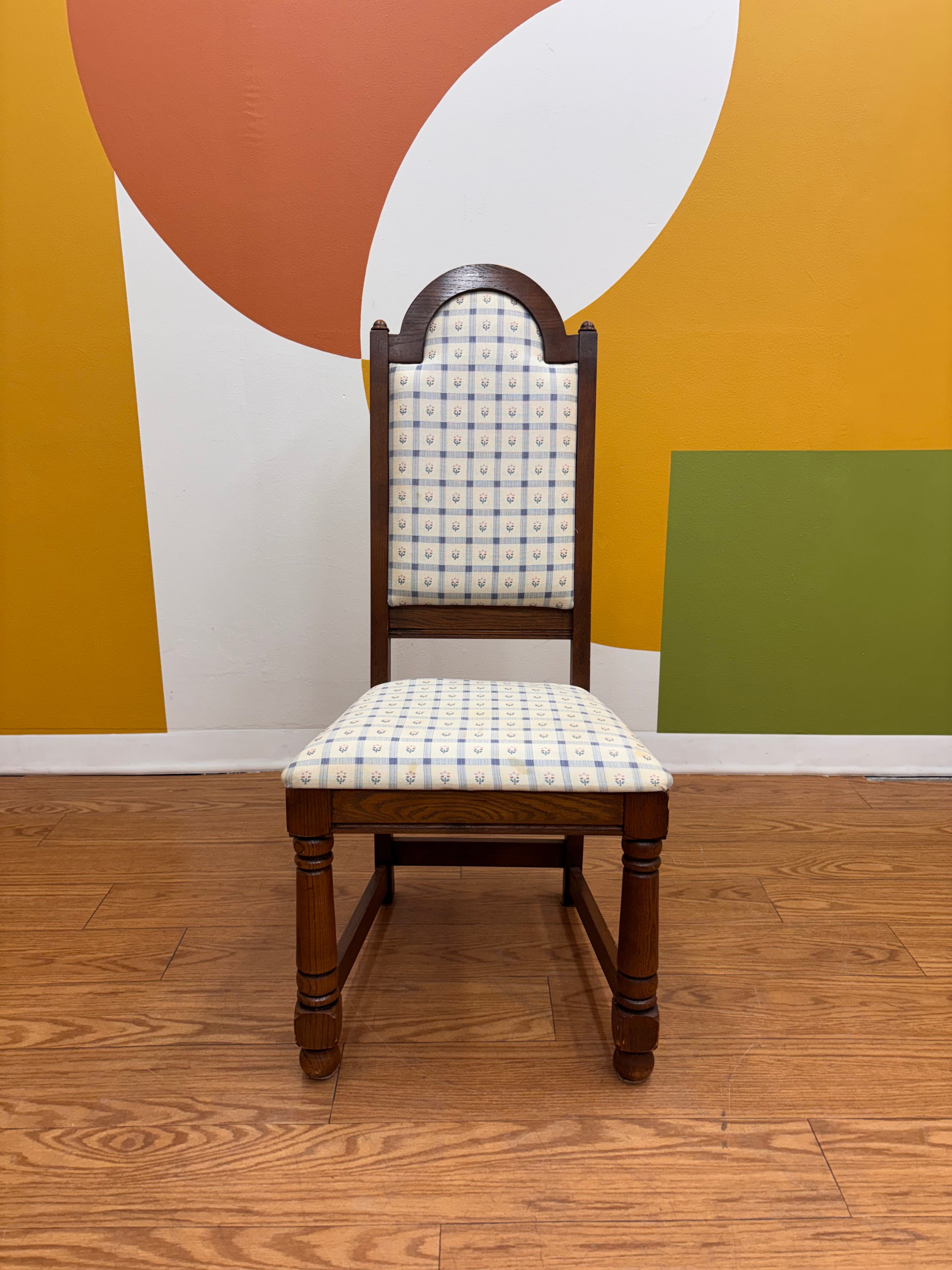 Floral Gingham Dining Chair (4)