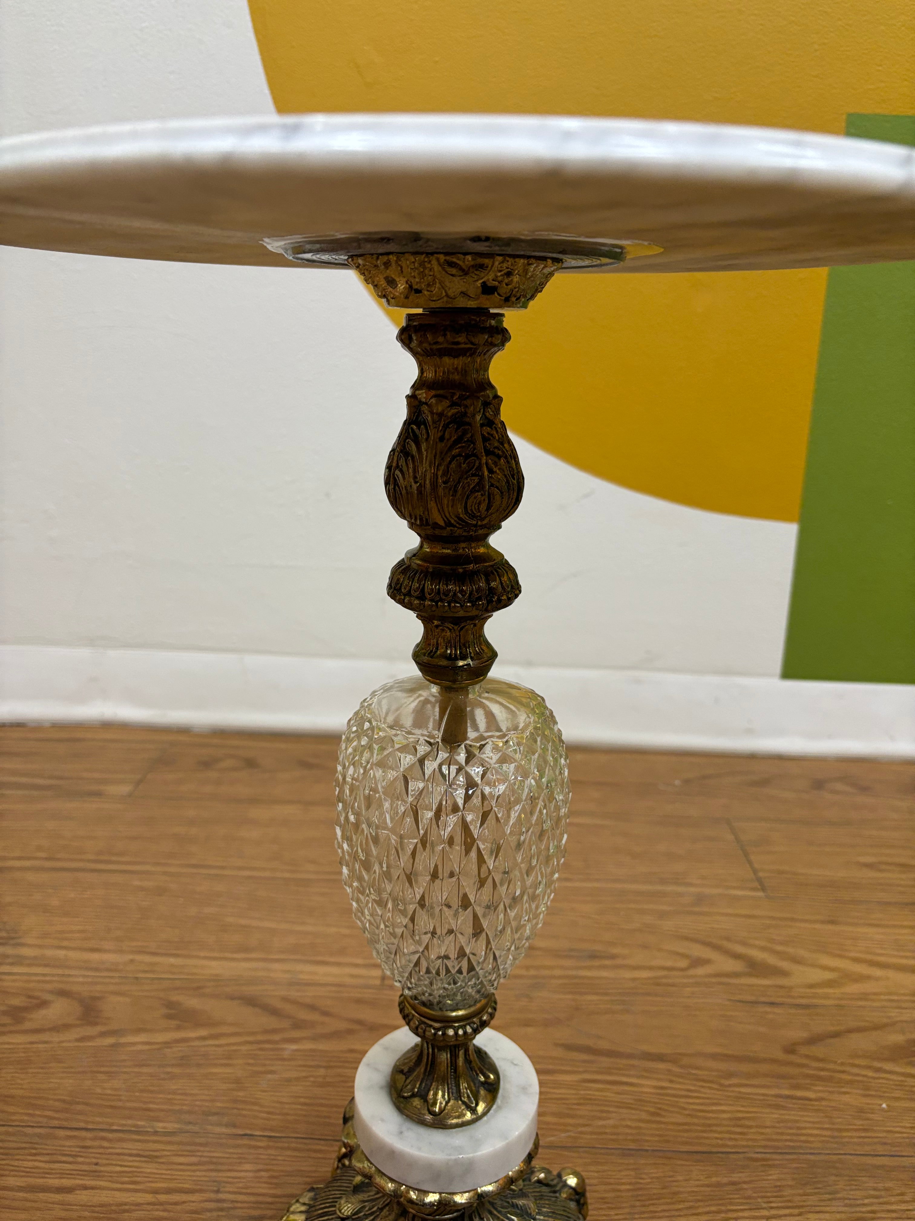 White Marble Side Table
