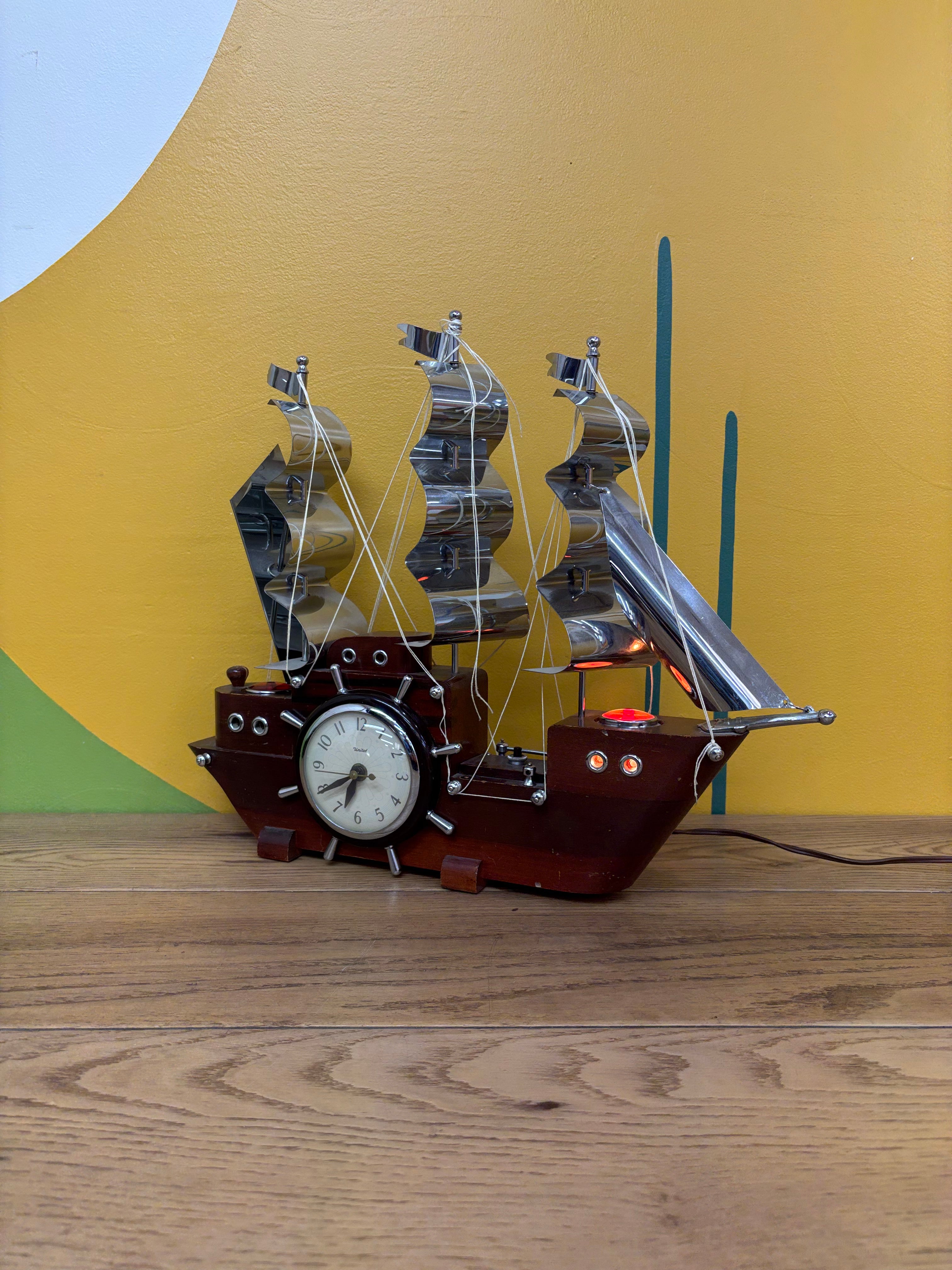 Electric Boat Mantel Clock