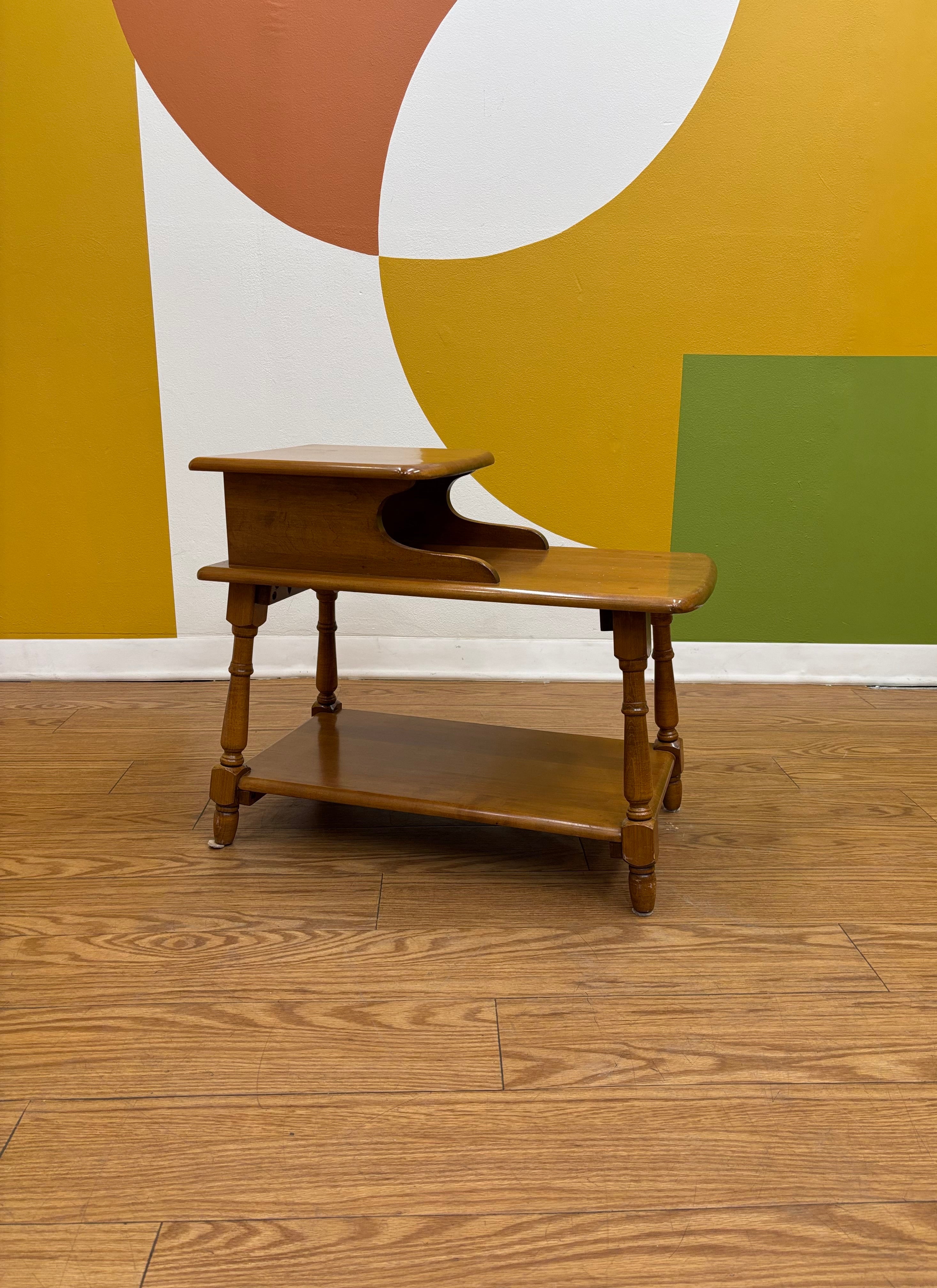 Wood Tiered End Table