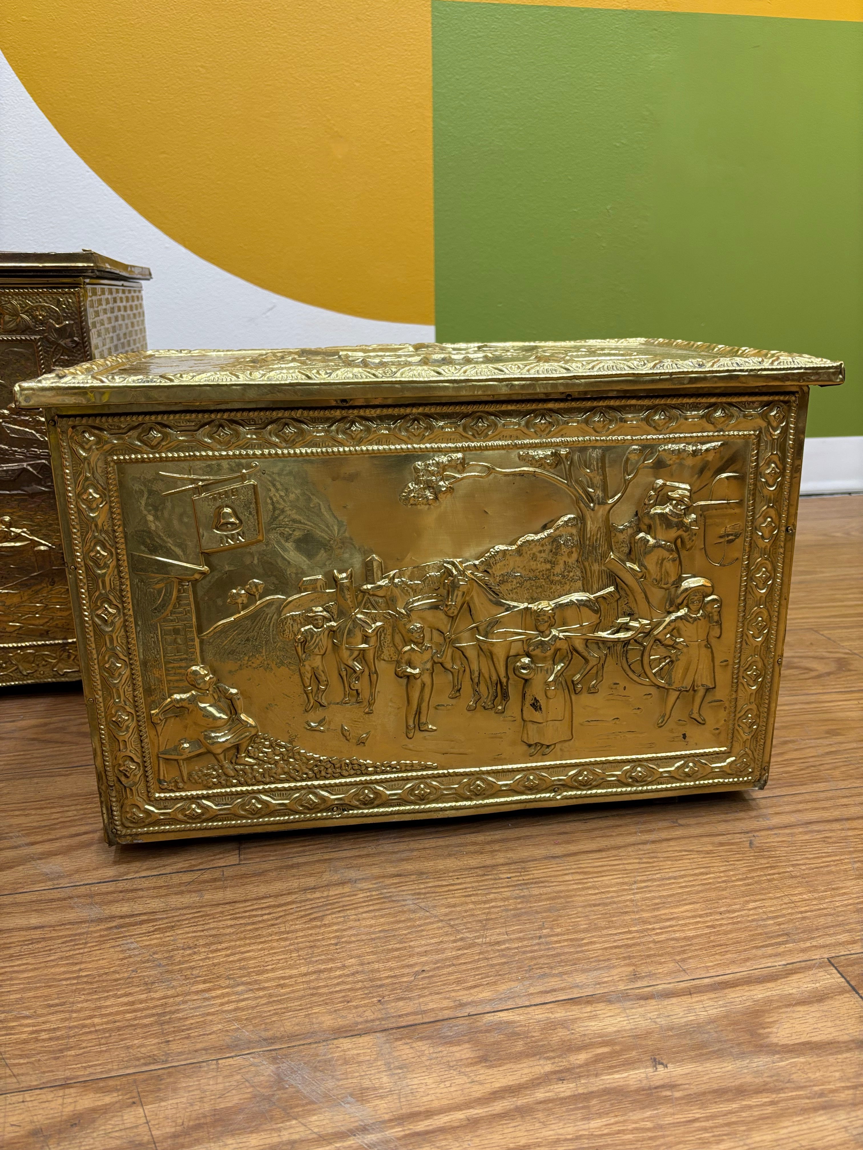 (2) Gold Tone Boxes