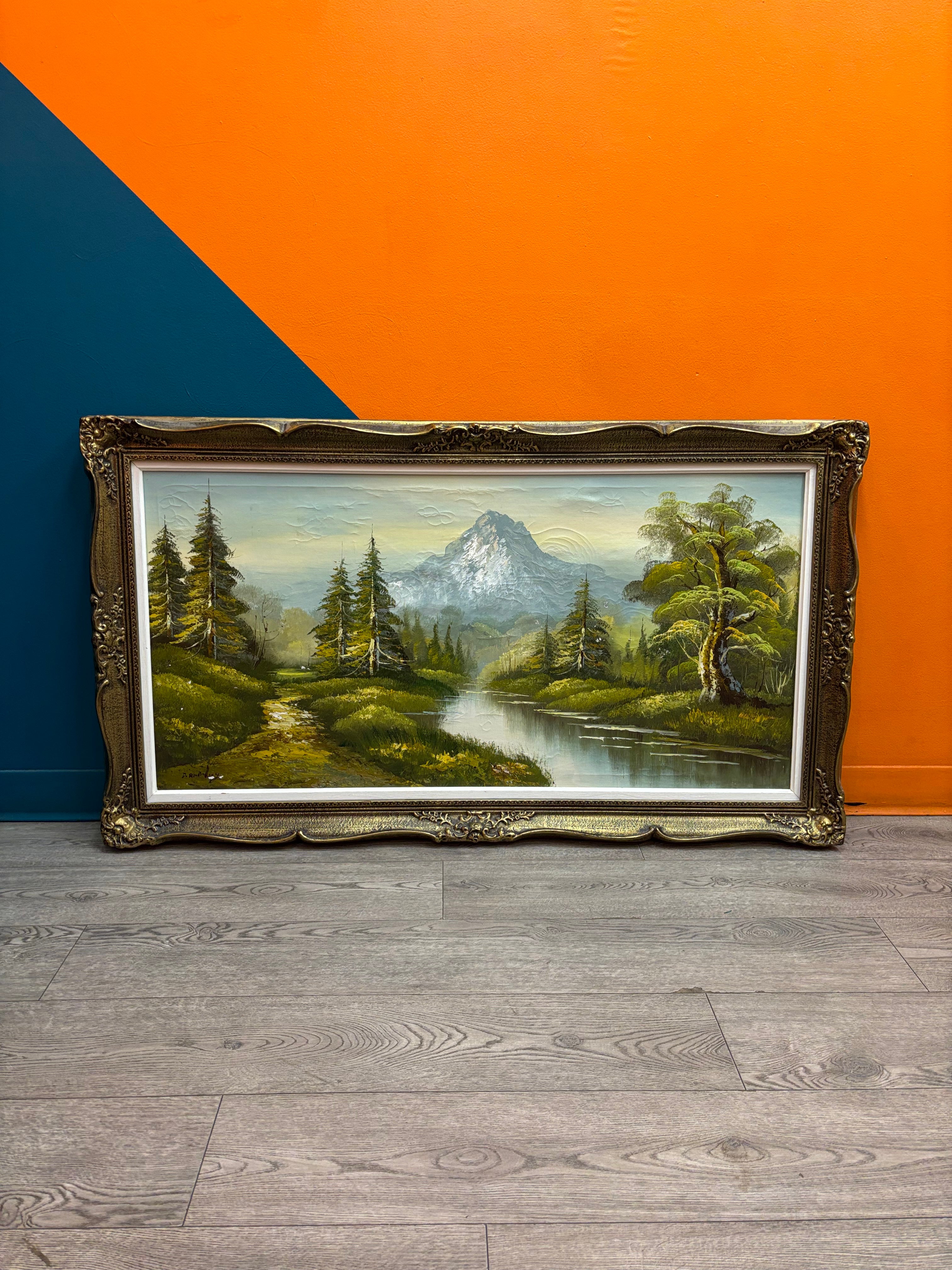 Large Gold Framed Mountain Print