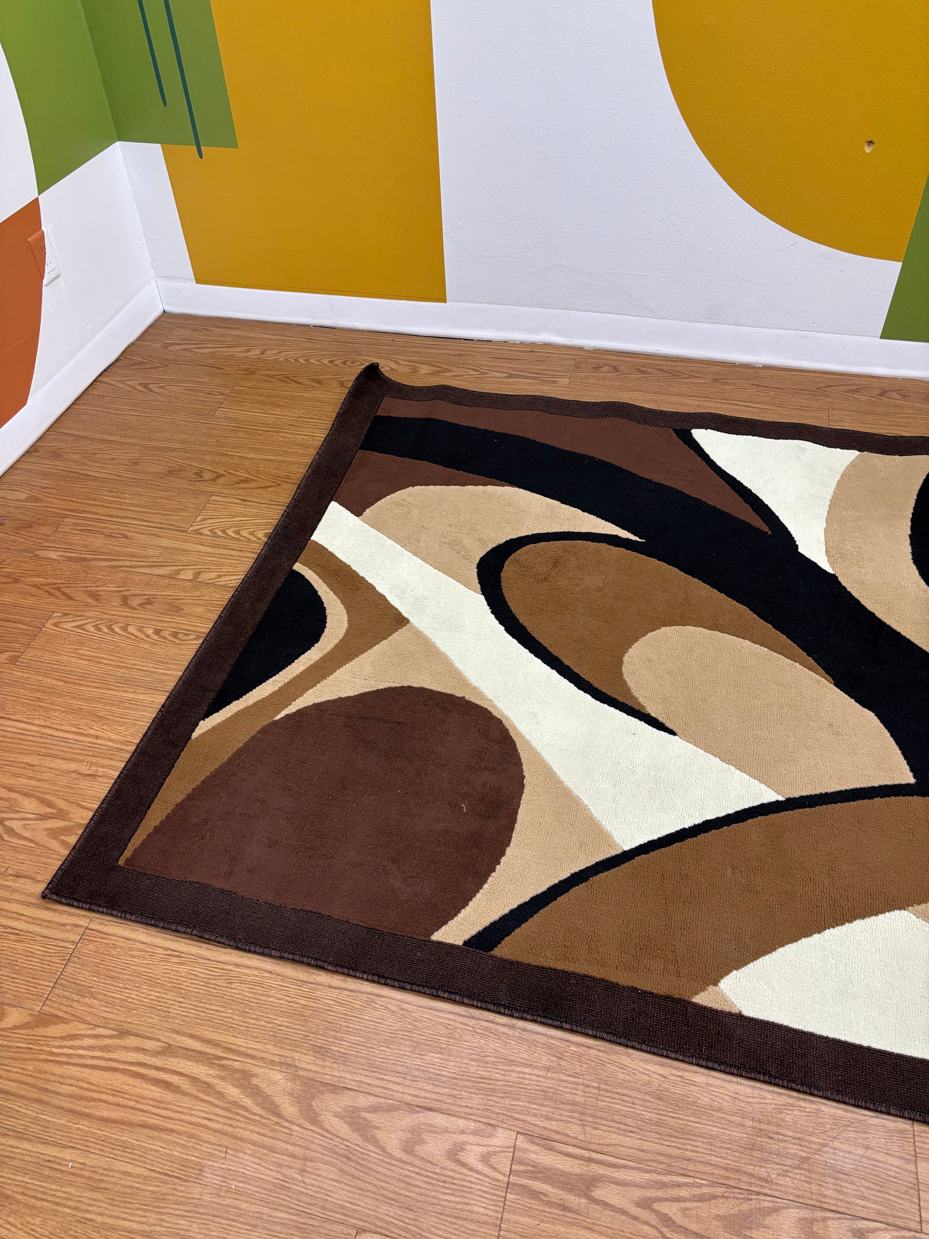 Abstract Brown Rug
