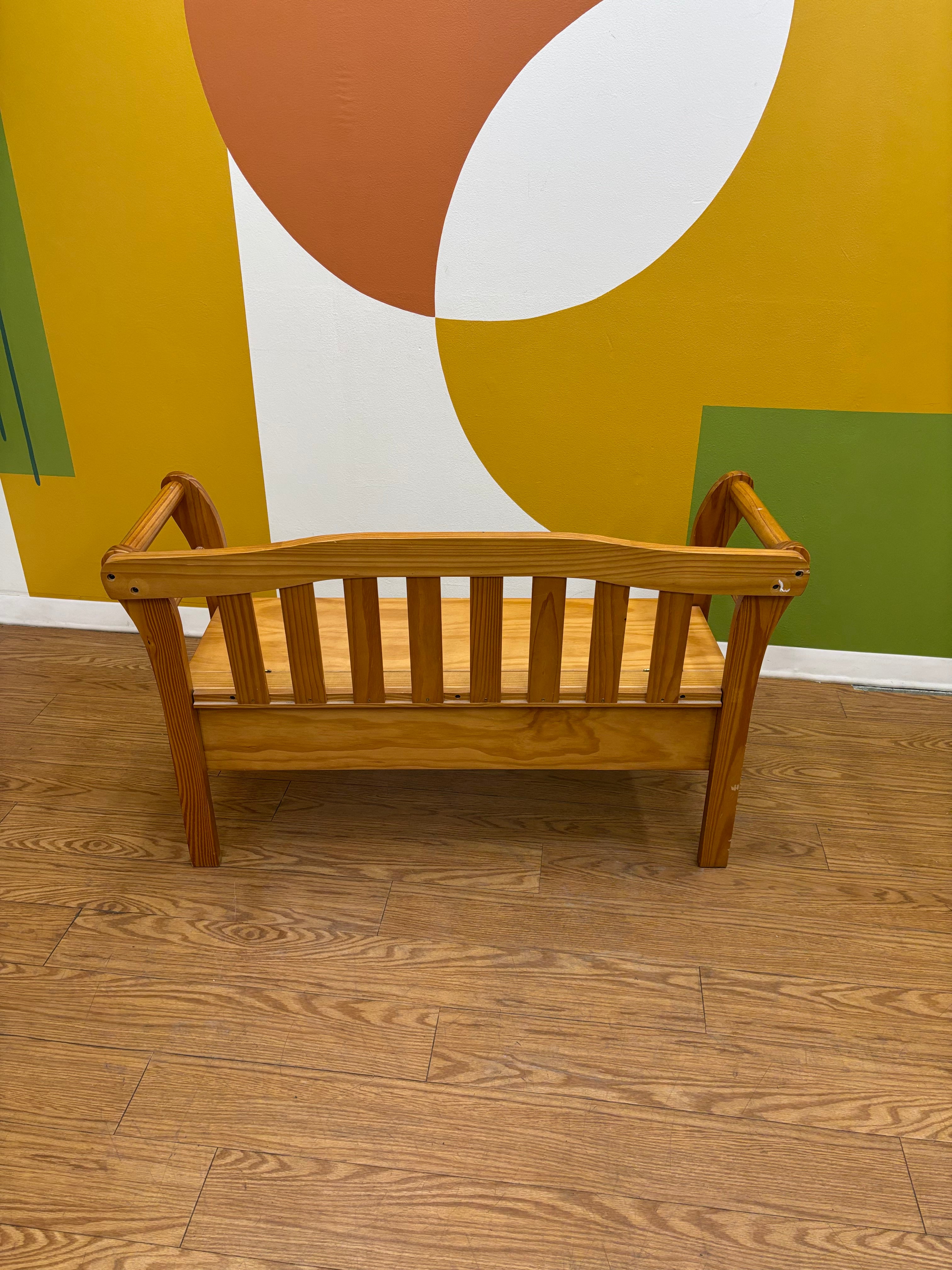 Wood Storage Bench