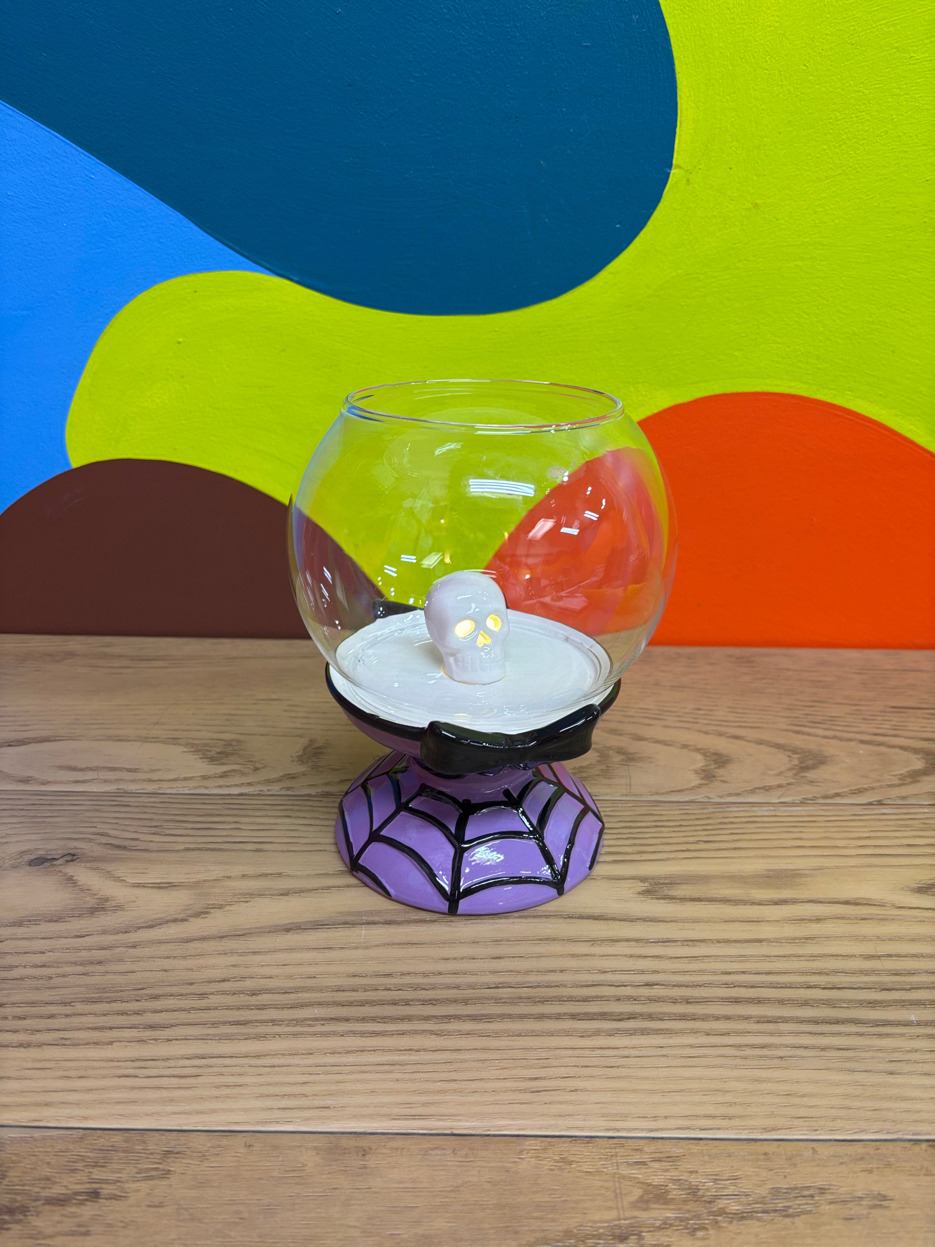 Light up Glass Skull Jar