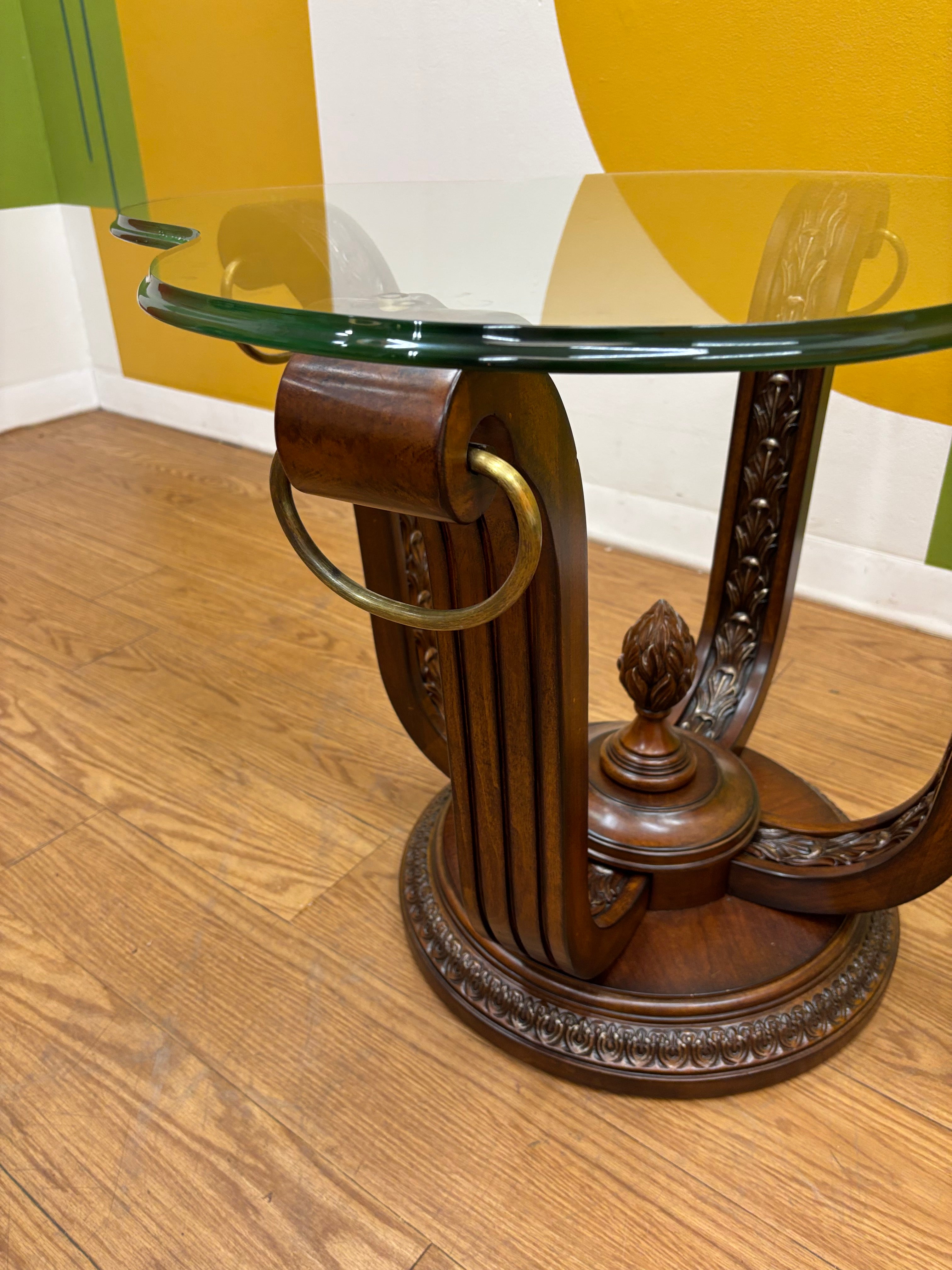 Wood & Glass Side Table