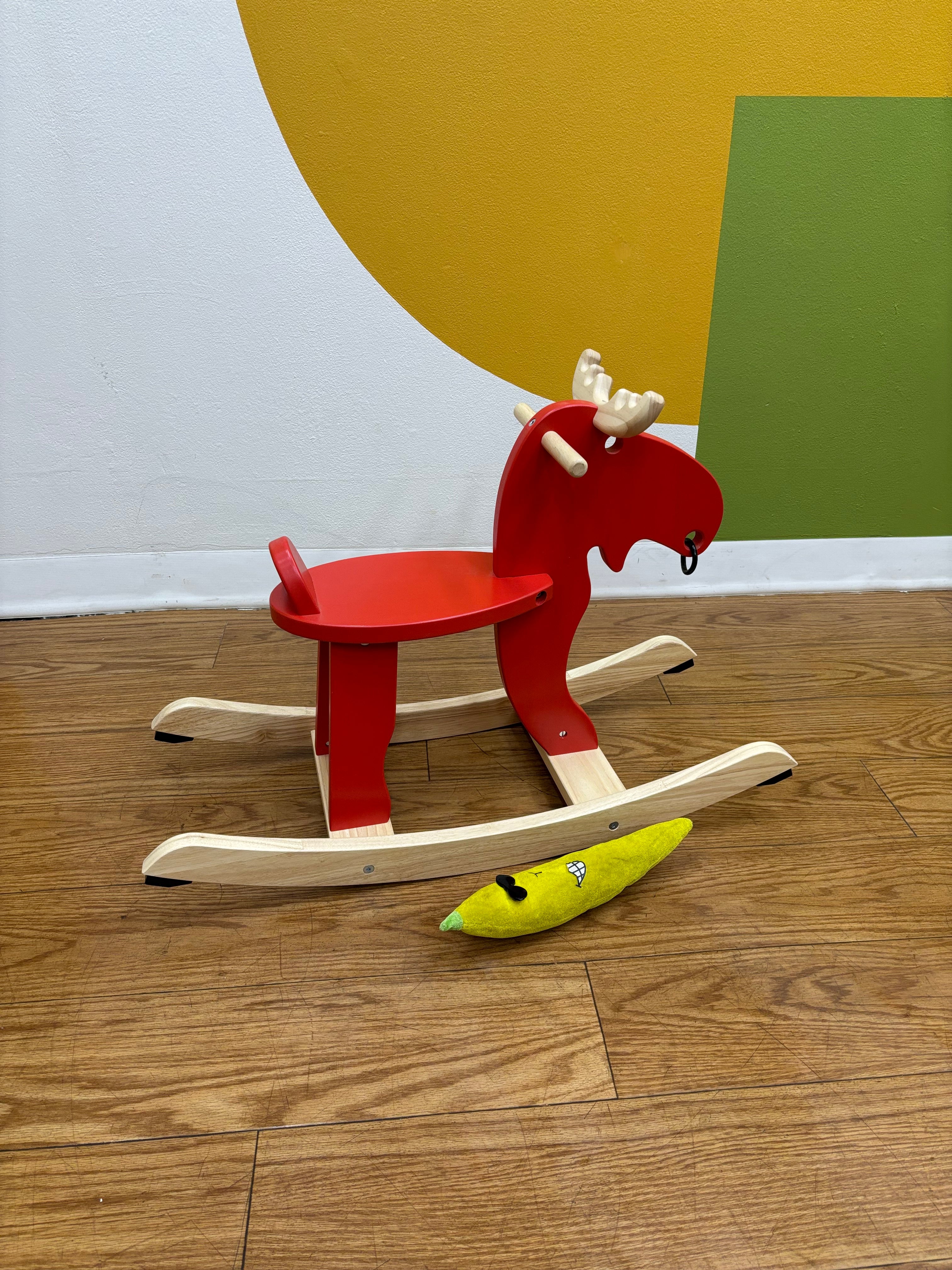 Small Red Rocking Moose
