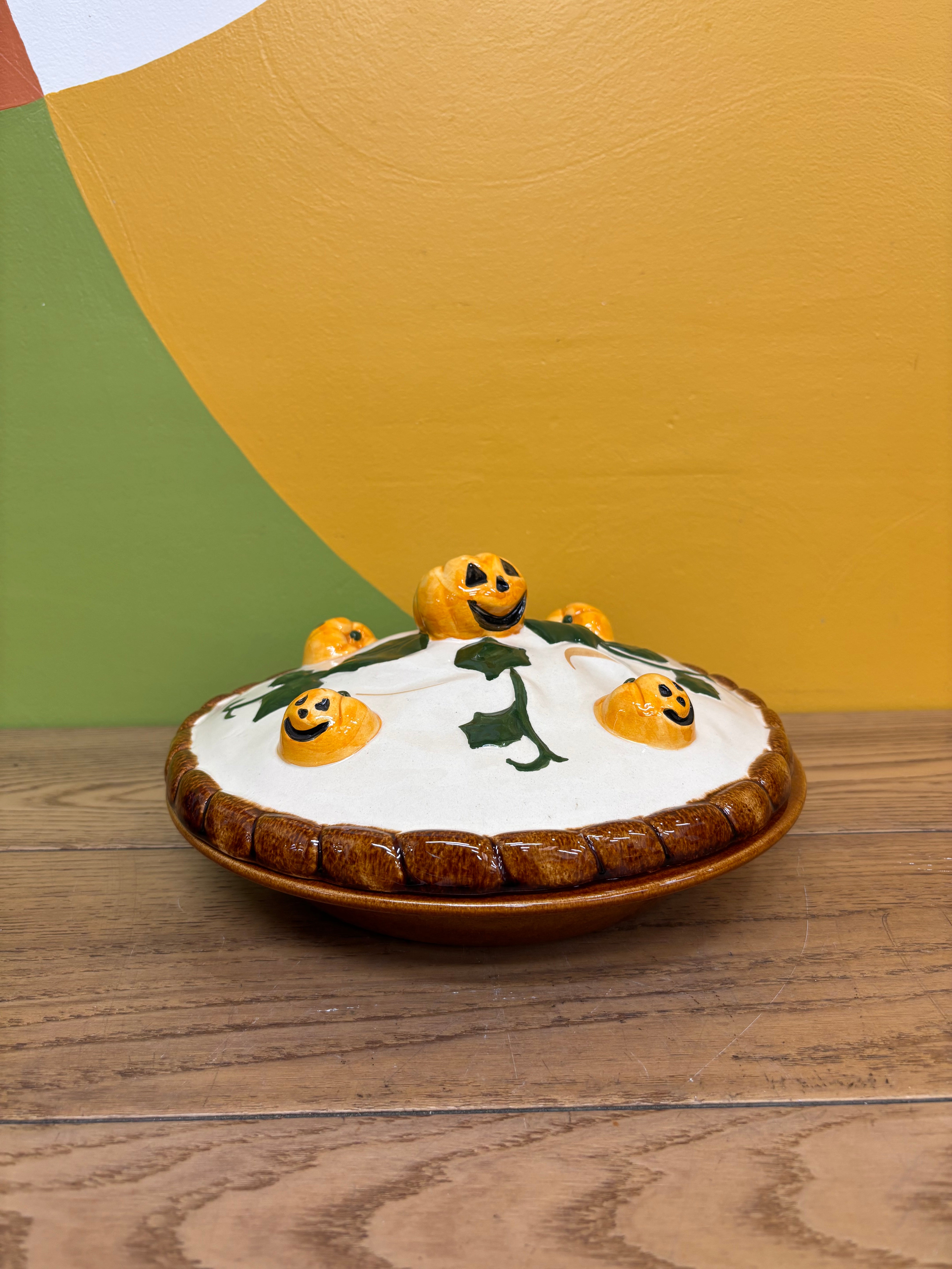 Ceramic Pumpkin Pie Dish