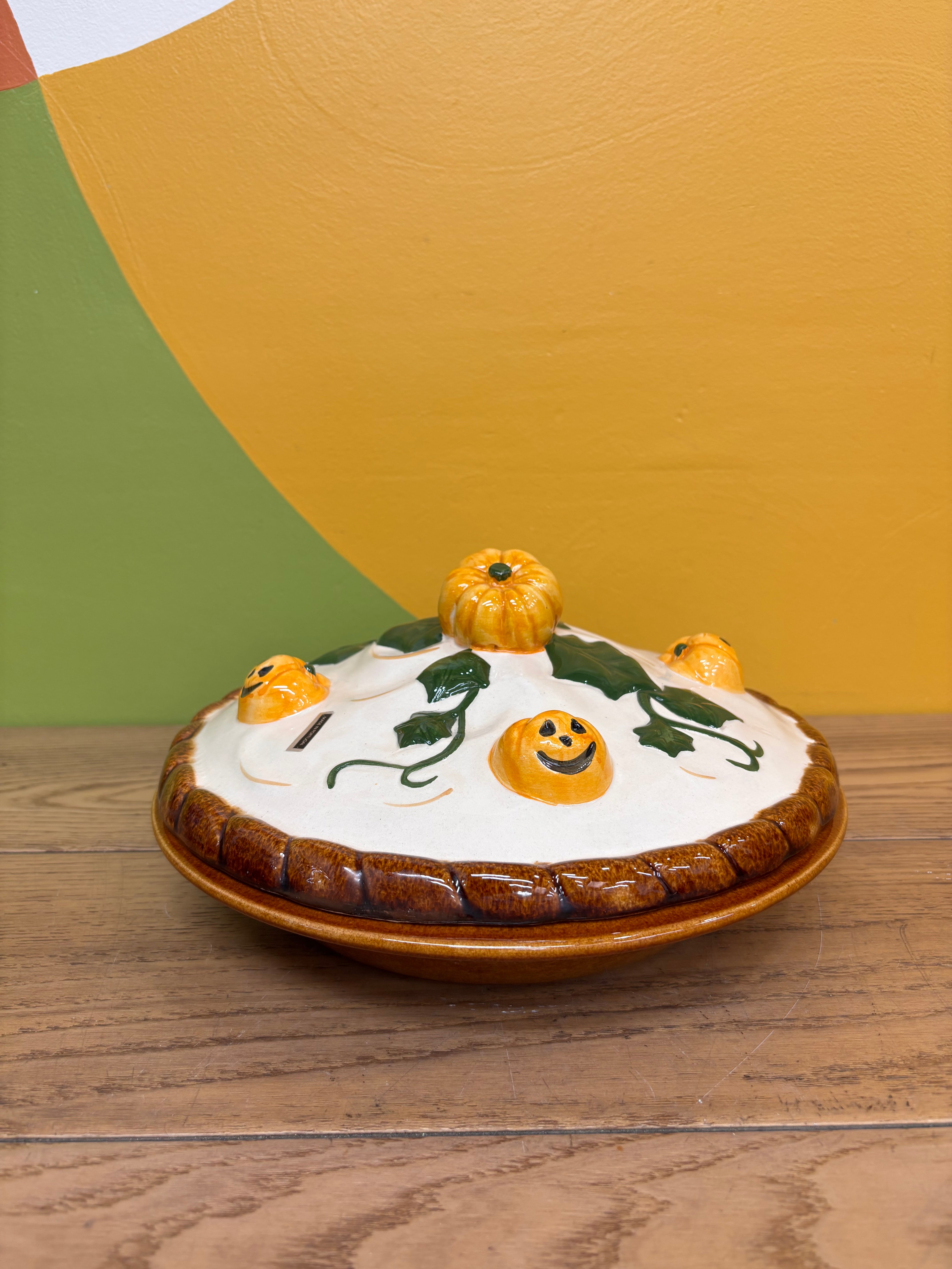 Ceramic Pumpkin Pie Dish