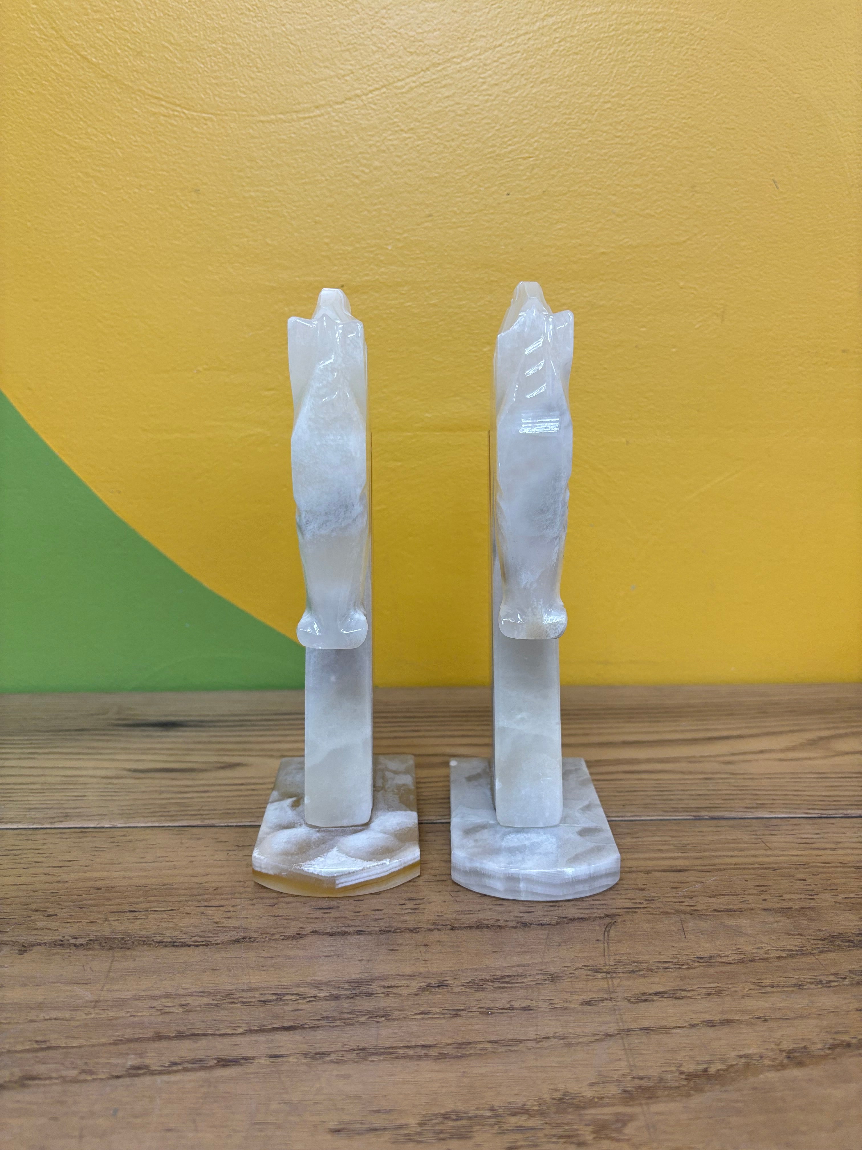 Onyx Horse Head Bookends