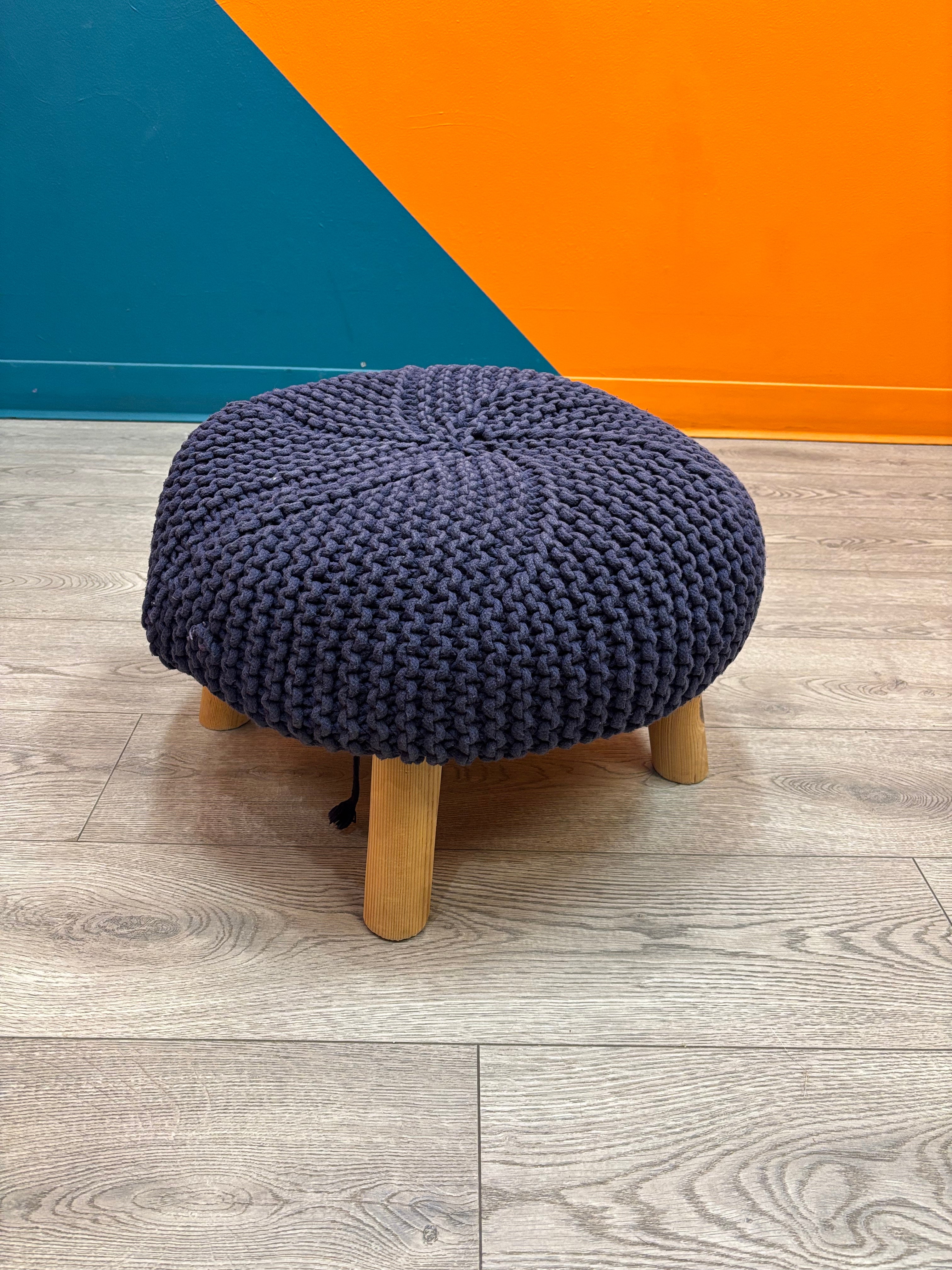 Navy Footstool
