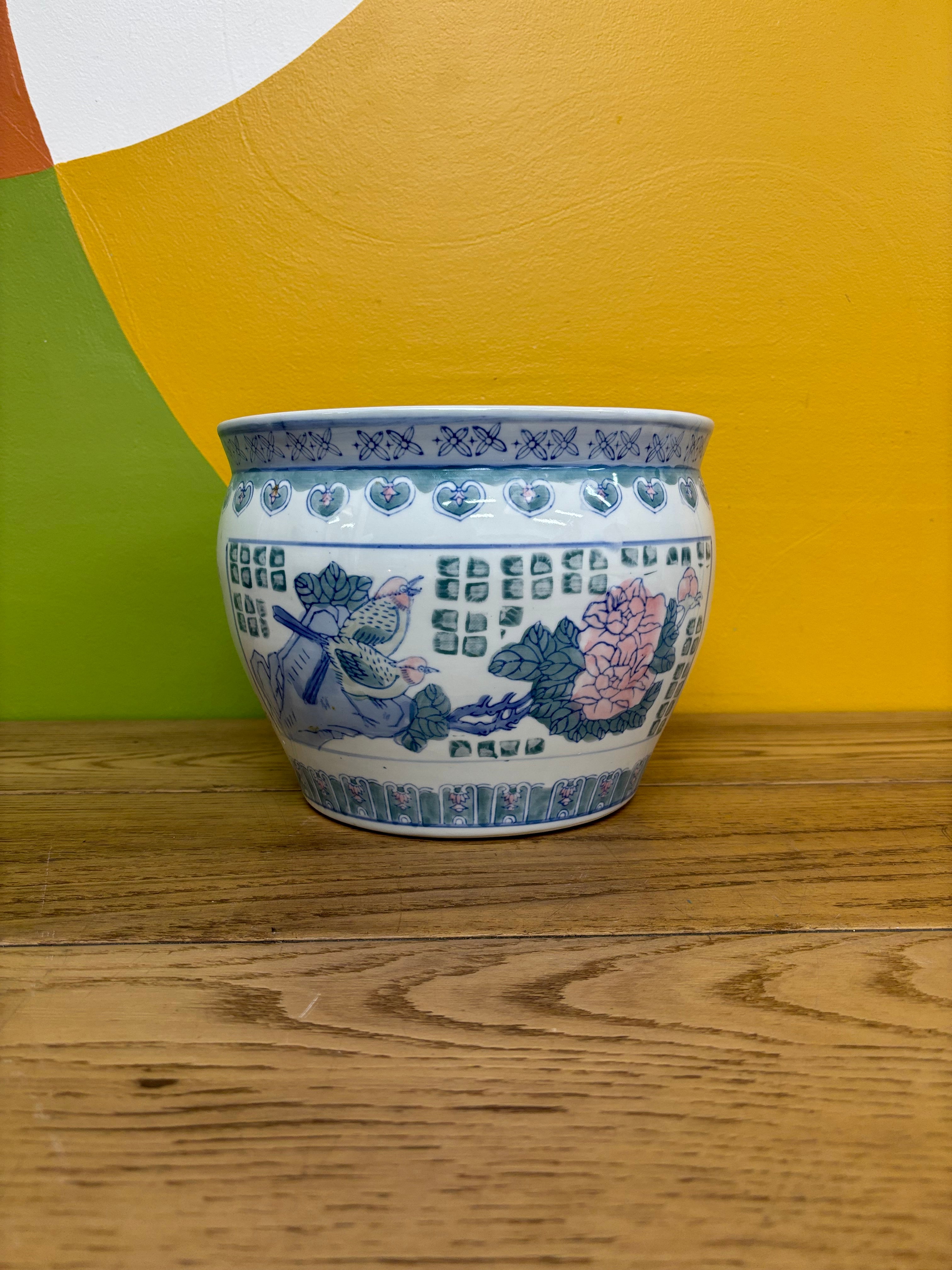 Blue & White Planter Pot