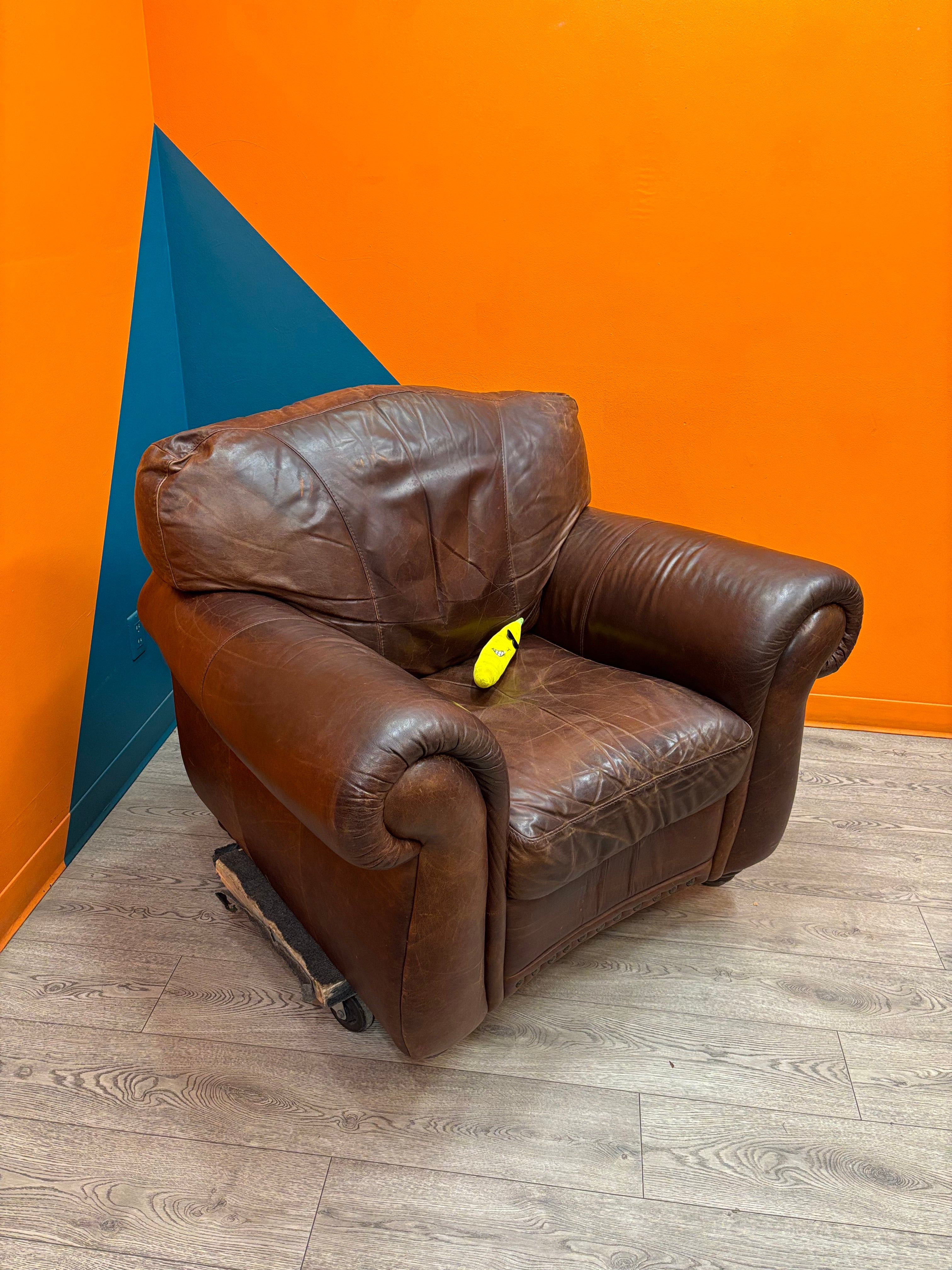 Italsofa Brown Leather Chair