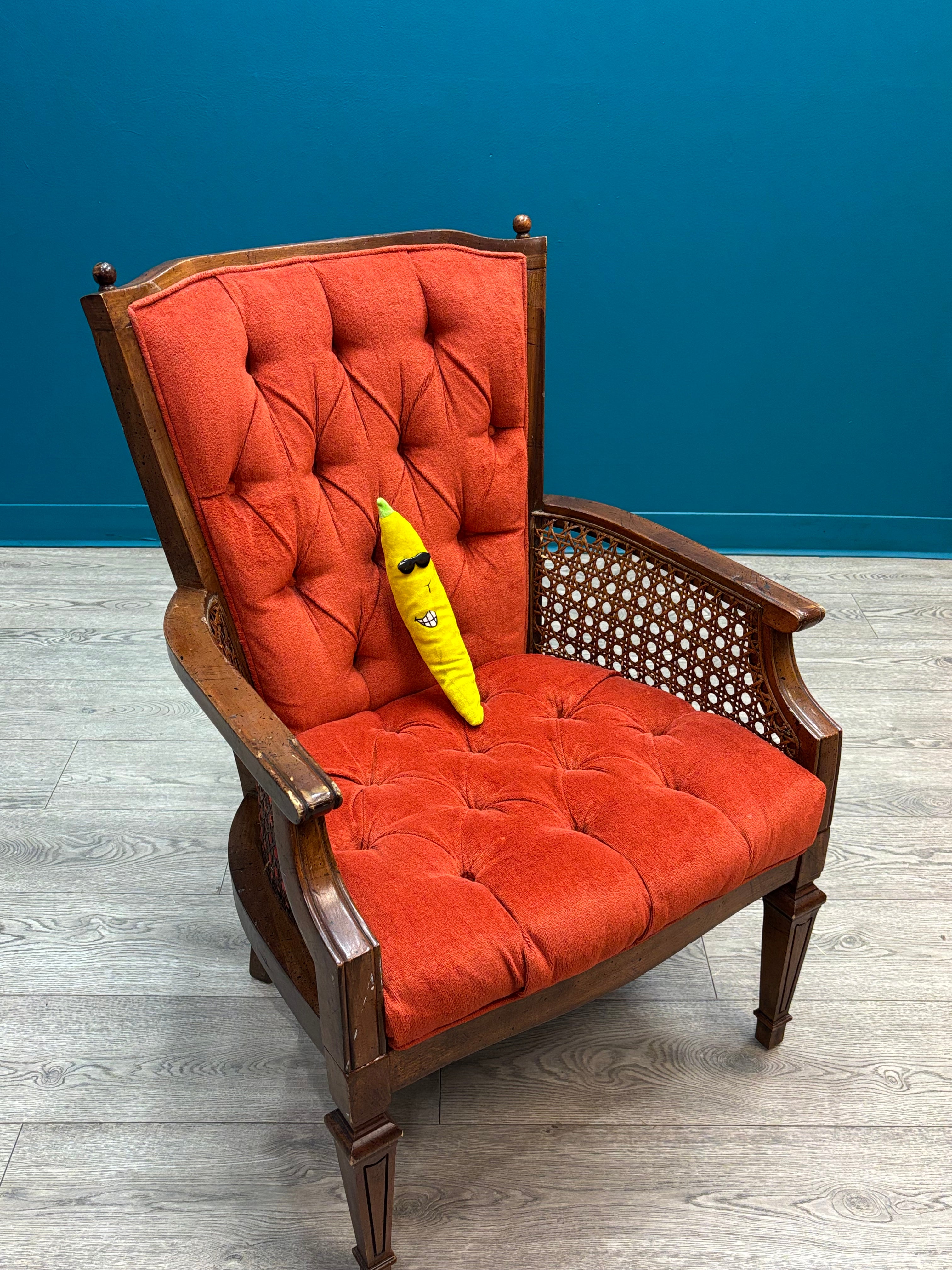 Red Tufted Armchair (4 available)