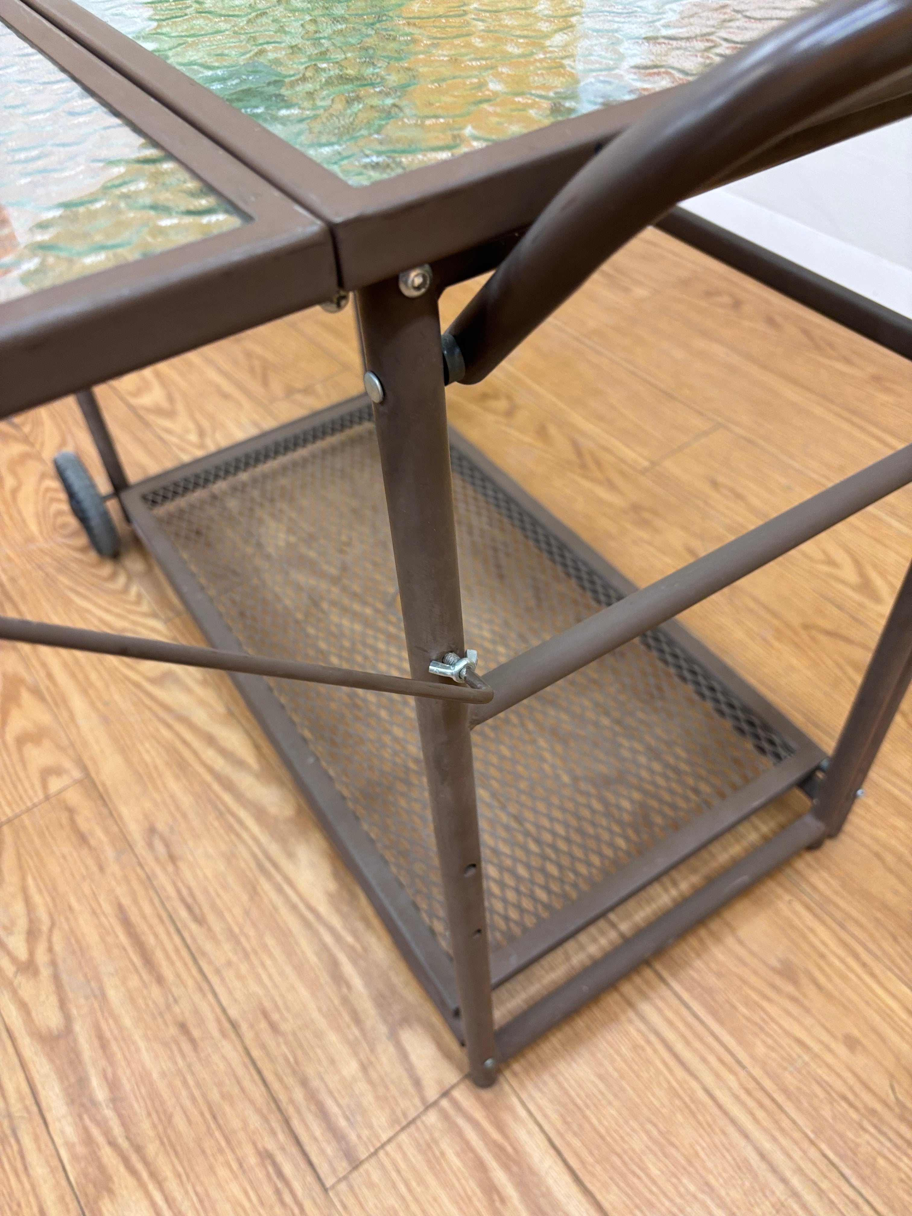 Rolling Glass Cart