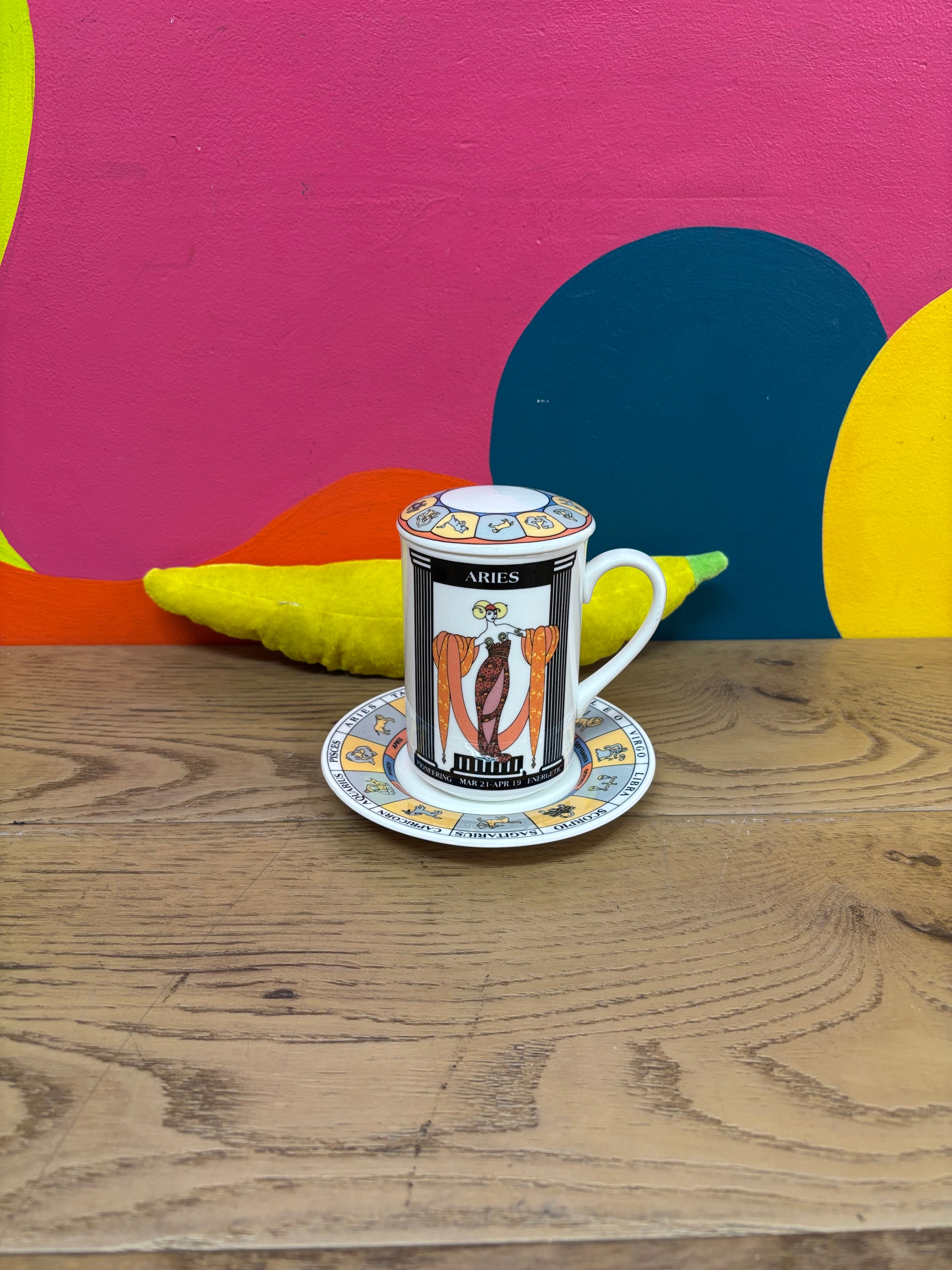 Zodiac Mug & Saucer - Aries
