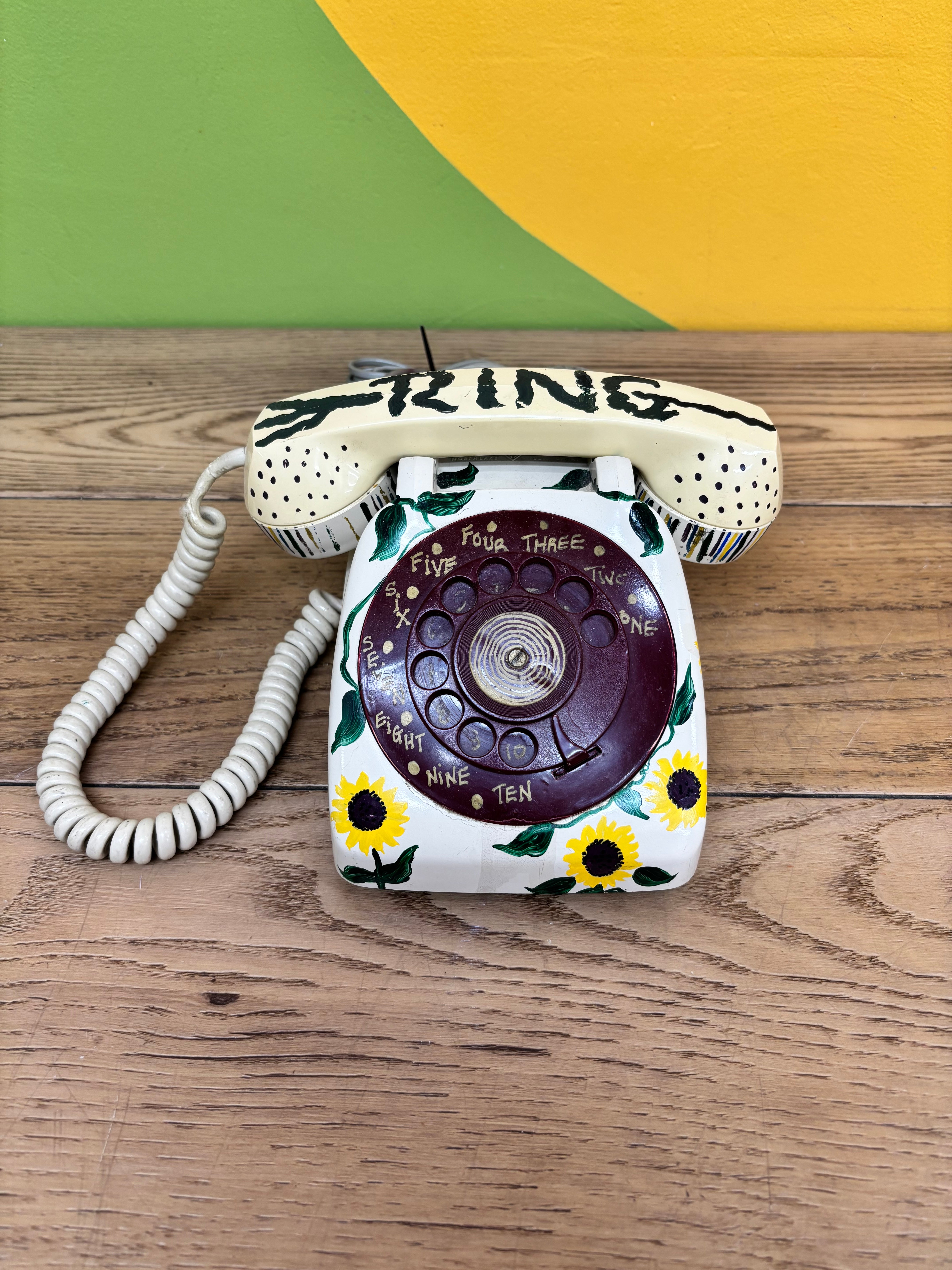 Painted Rotary Phone