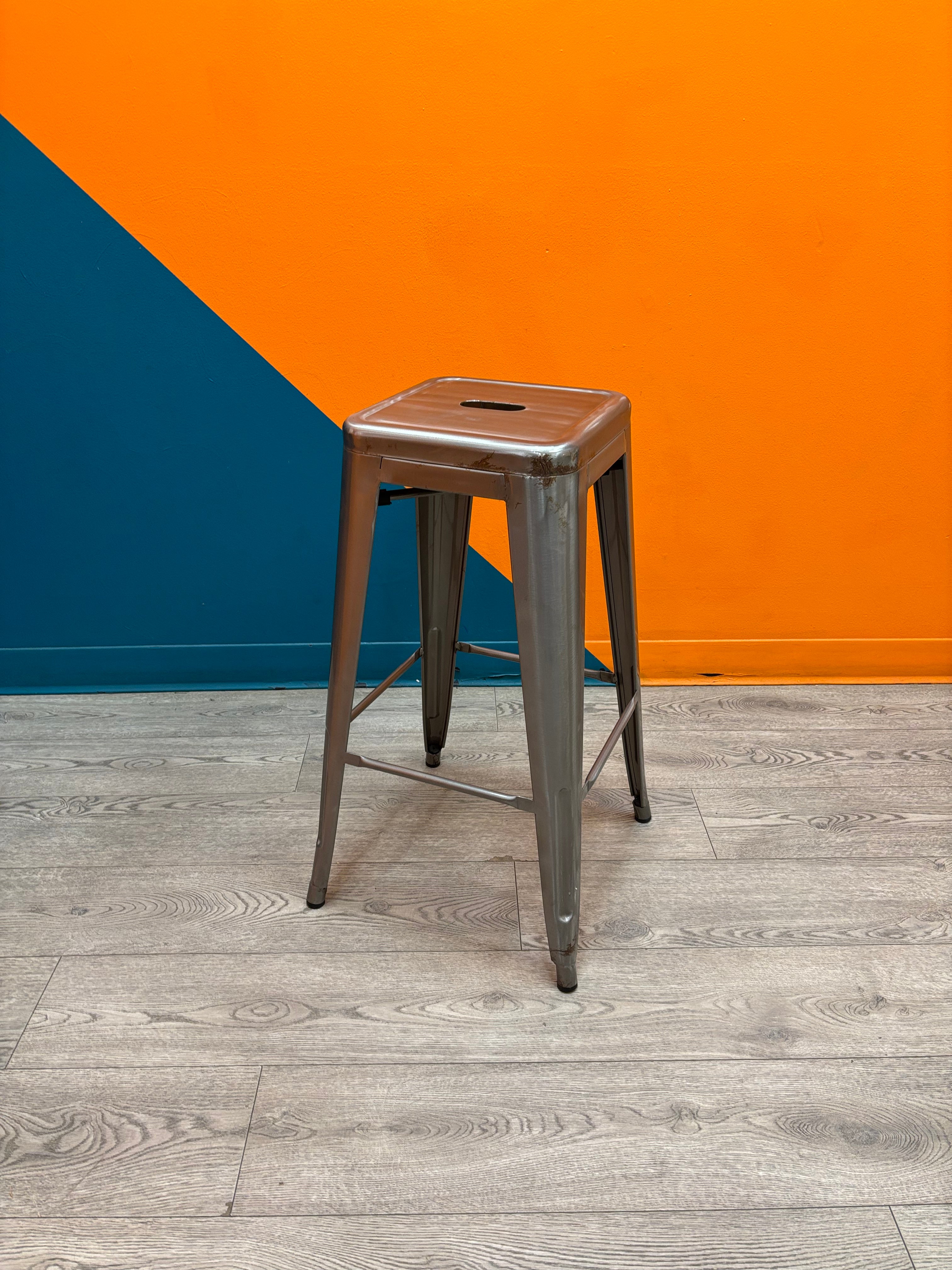 Grey Metal Stool (4 available)