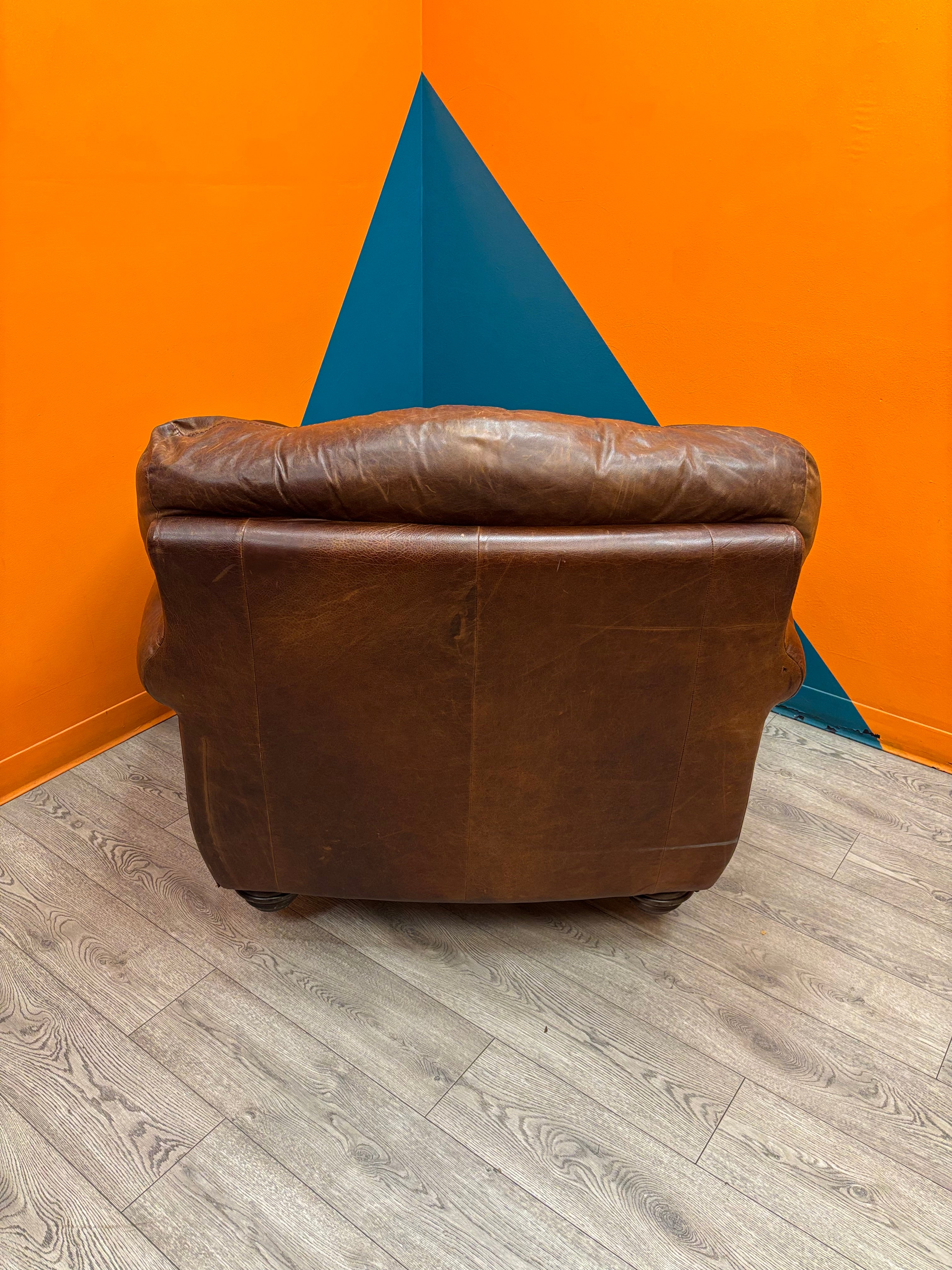 Italsofa Brown Leather Chair