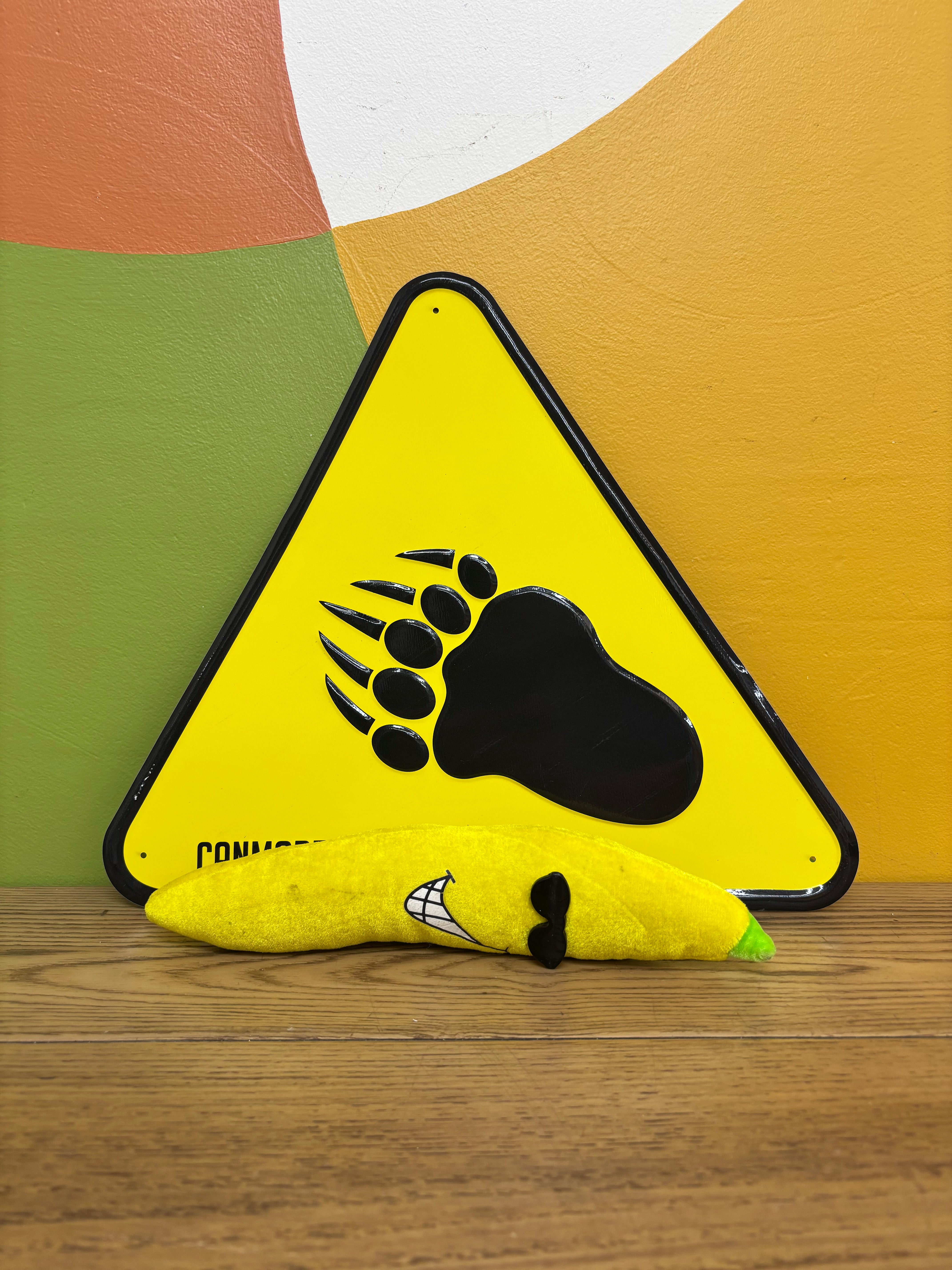 Canmore Bear Print Tin Sign