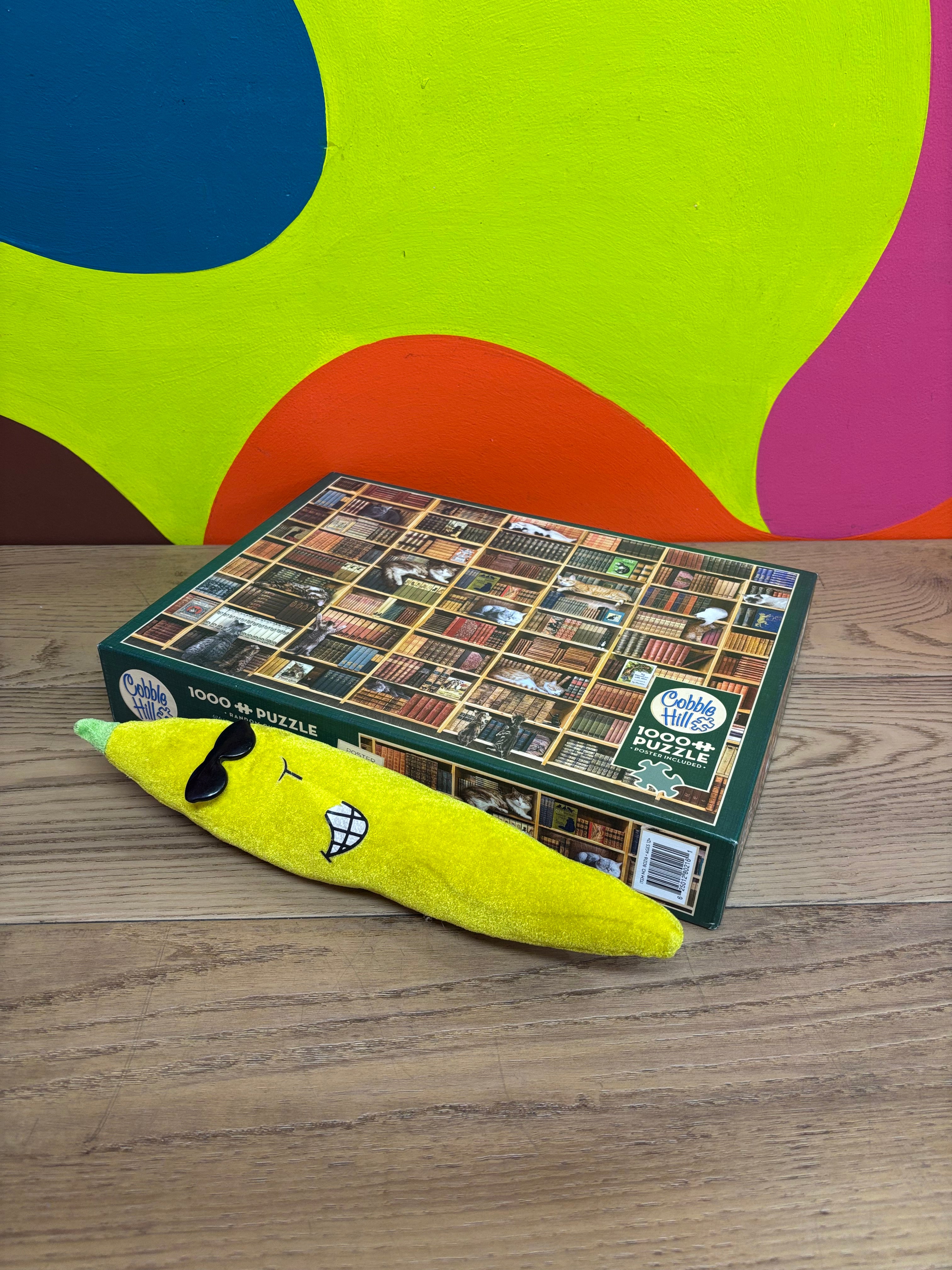 Cobble Hill 1000 Piece Puzzle - Cat Library