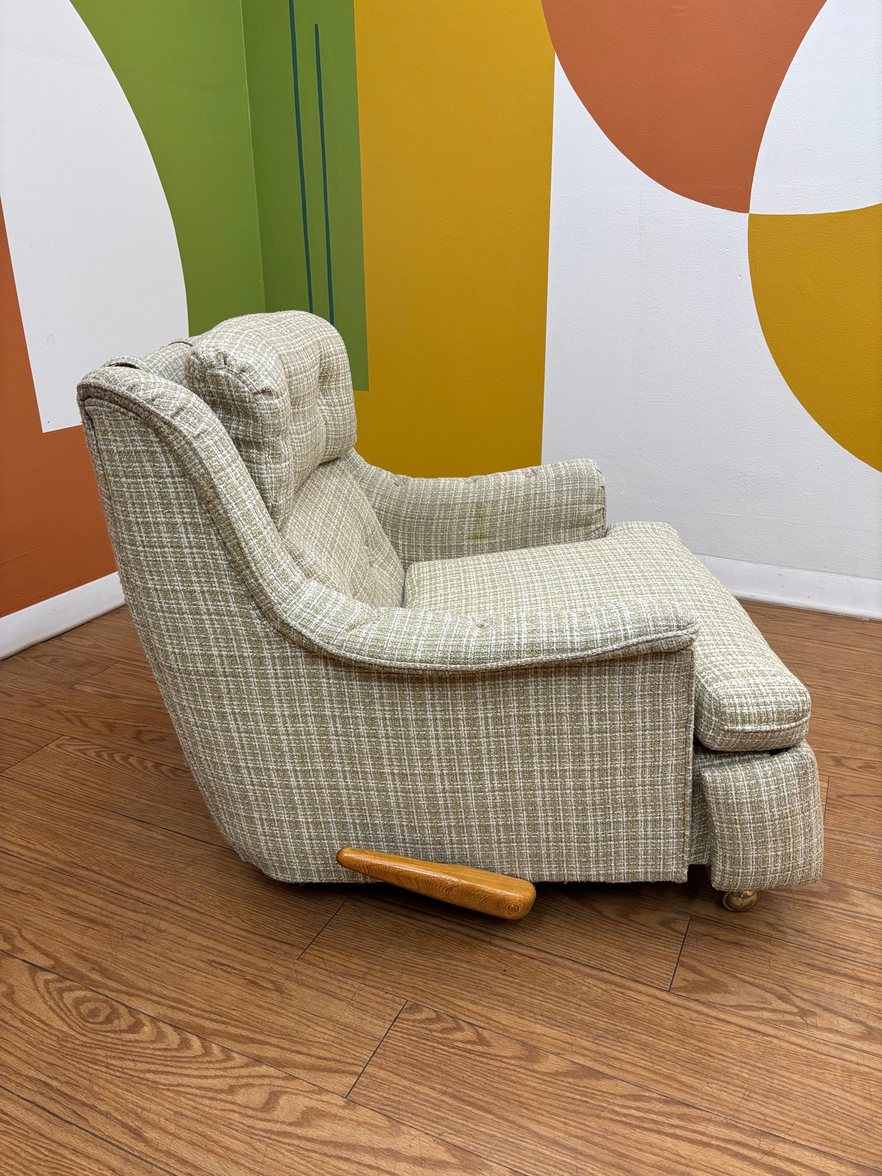 Tweed Reclining Armchair