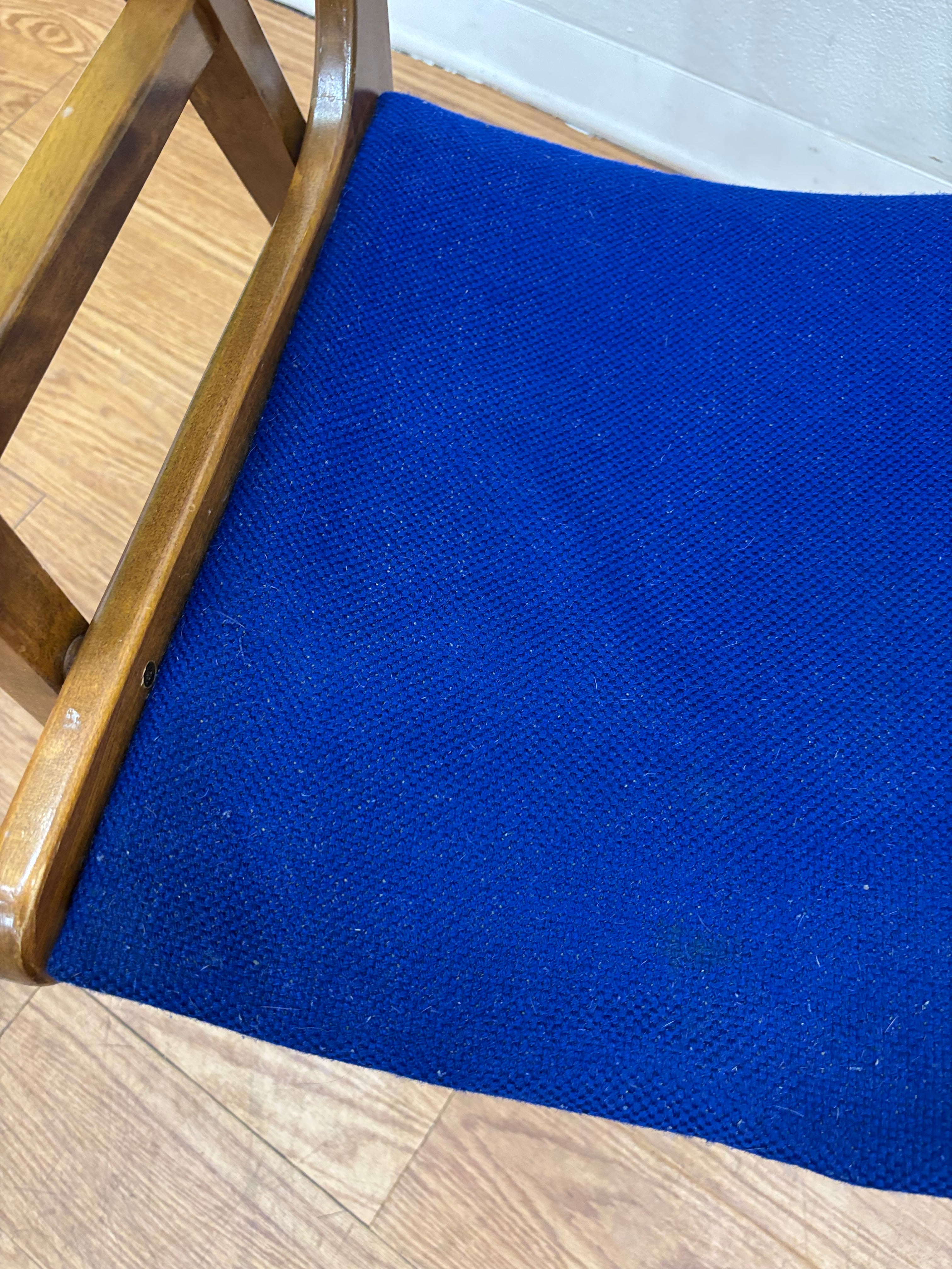 Cobalt Blue Wood Chair