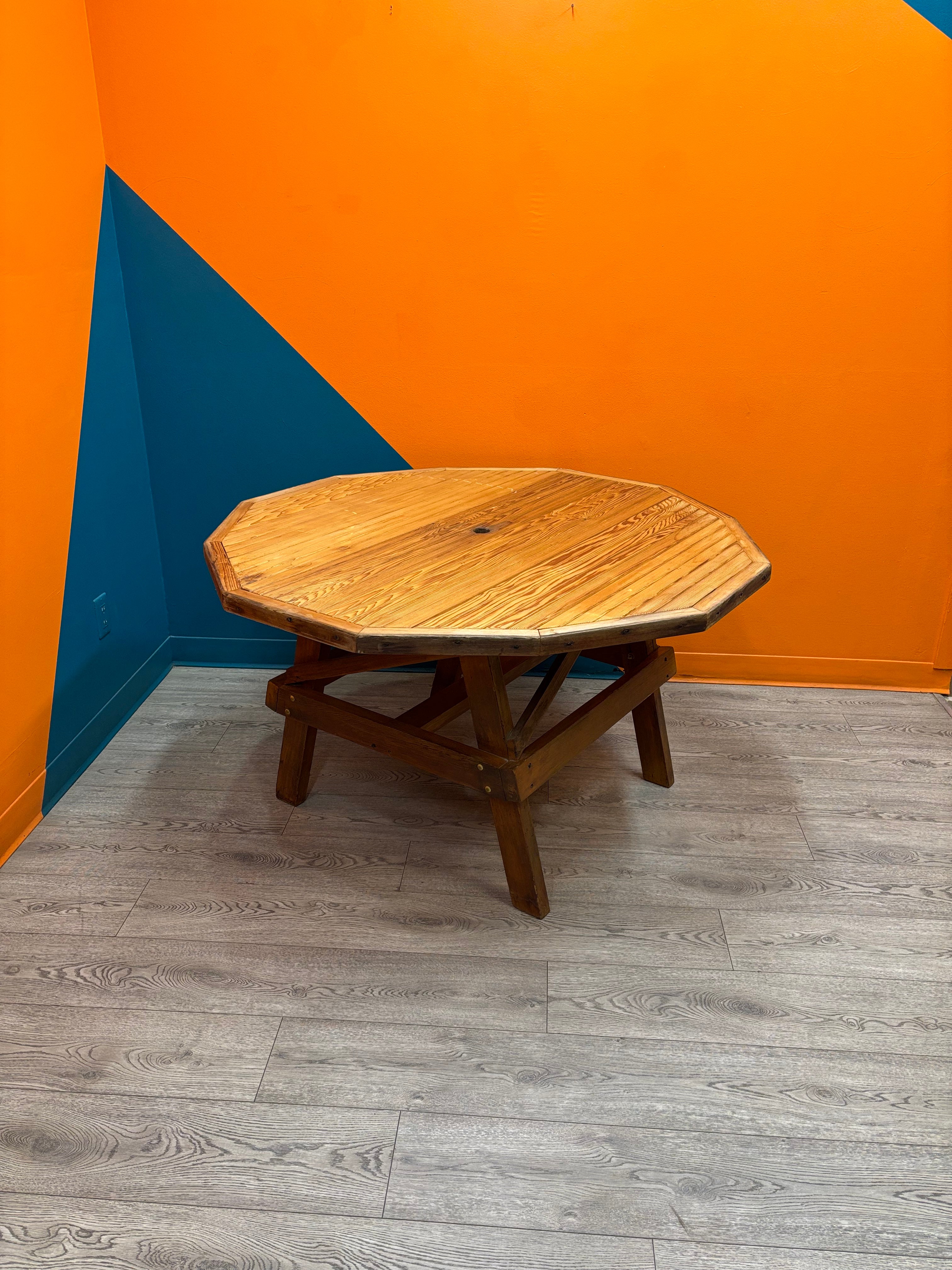 Octagonal Wood Patio Table