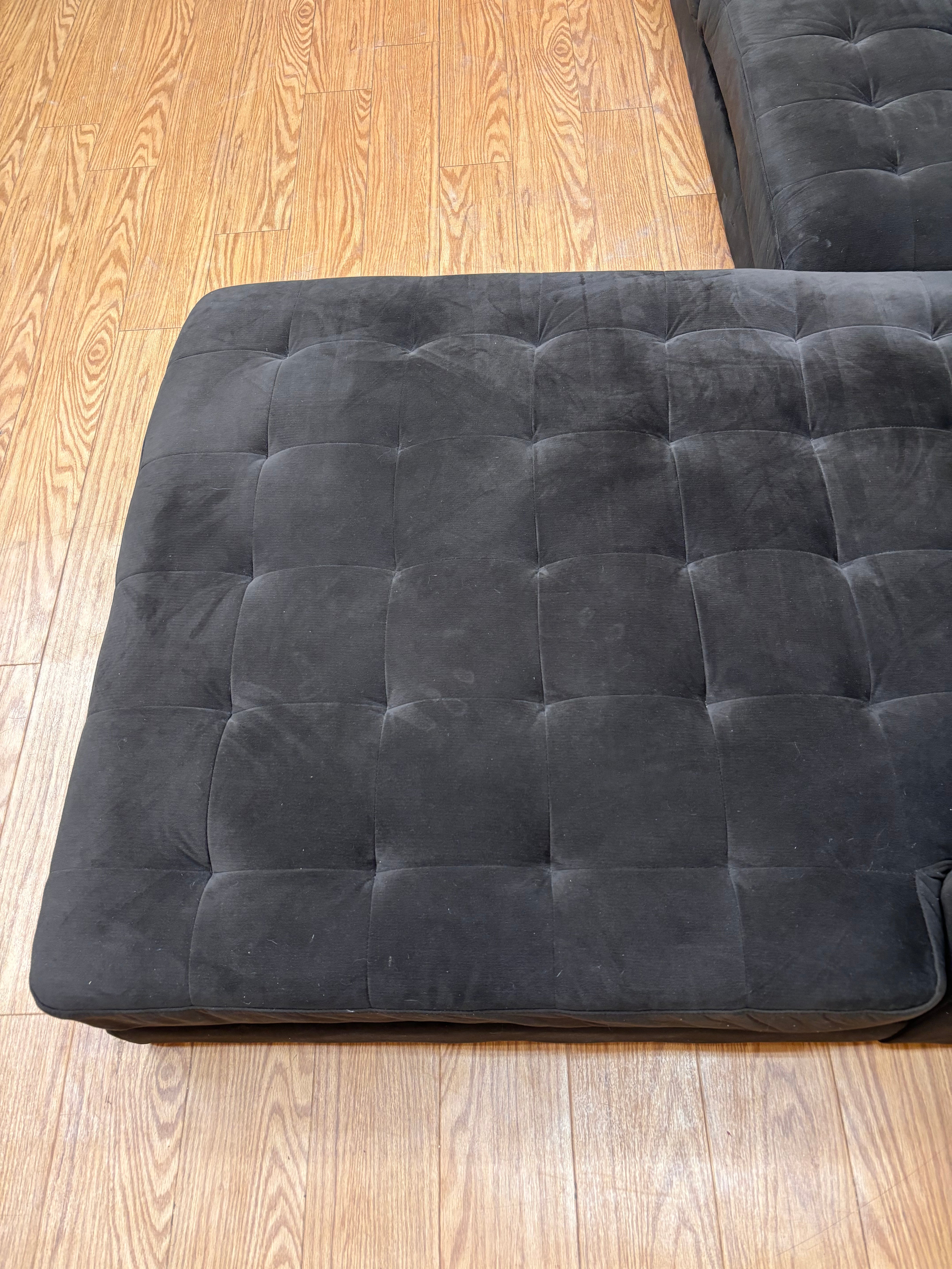 Black Fabric Sectional