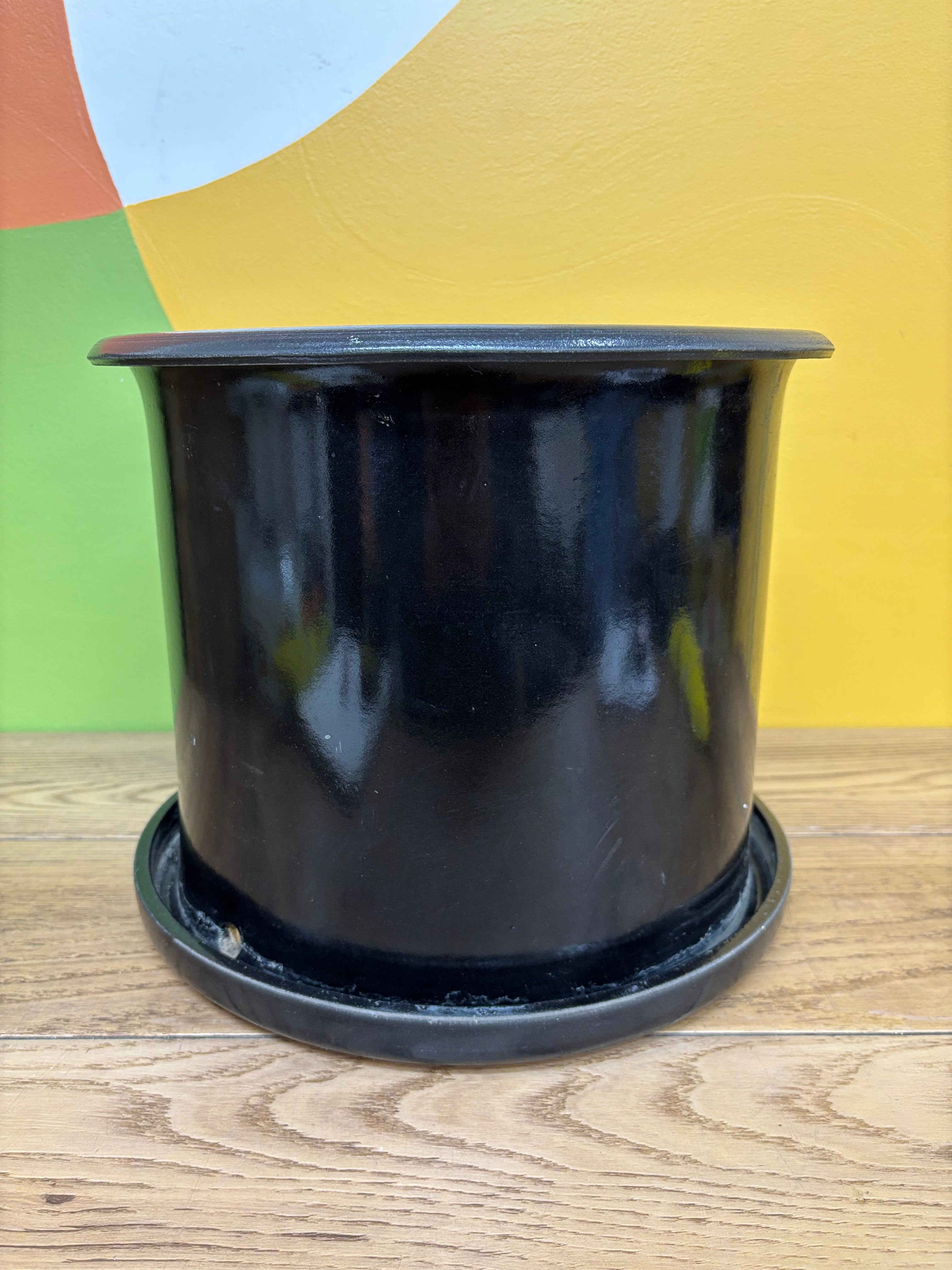 Black Ceramic Planter