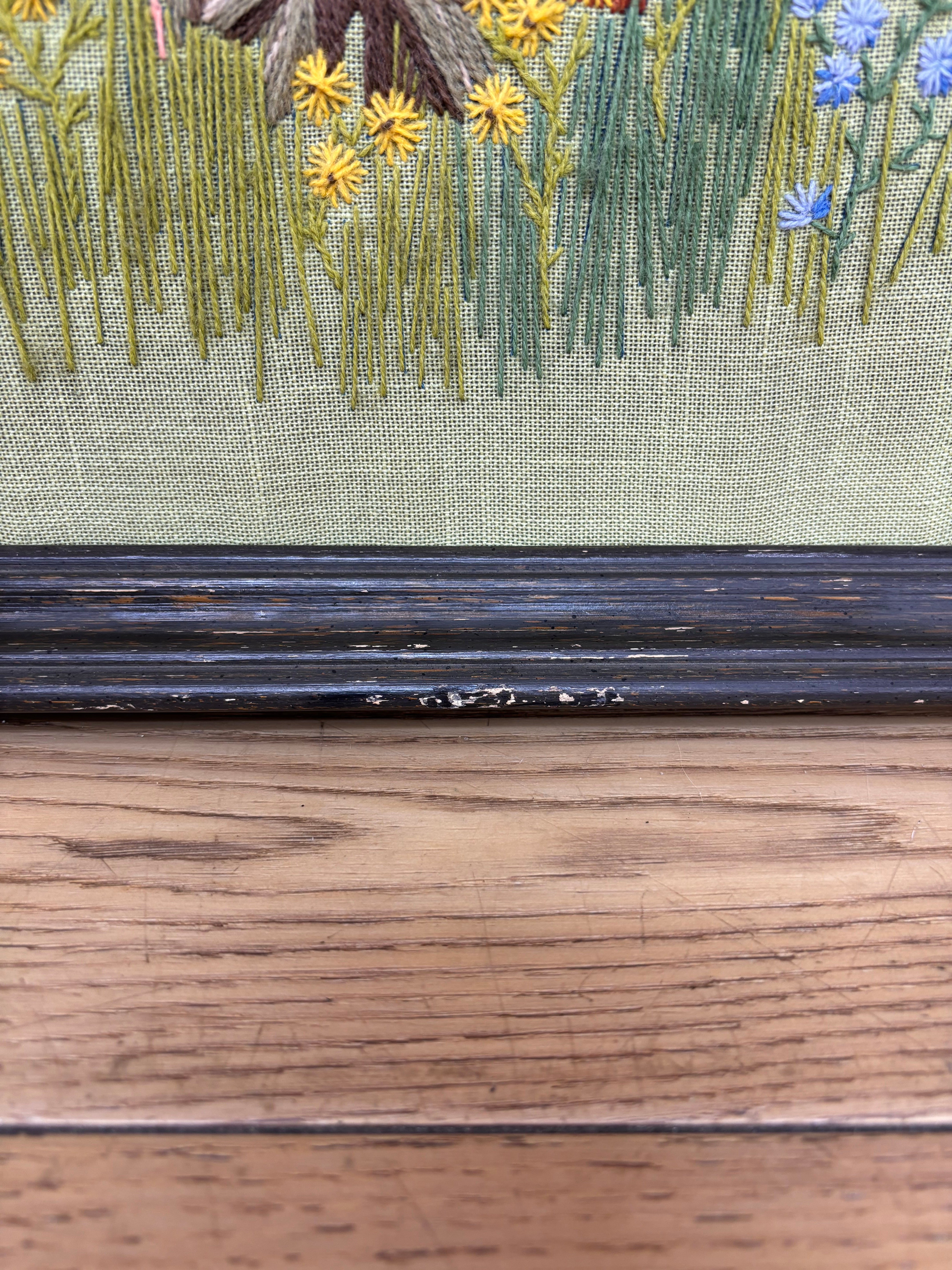 Crewel Embroidered Wall Art
