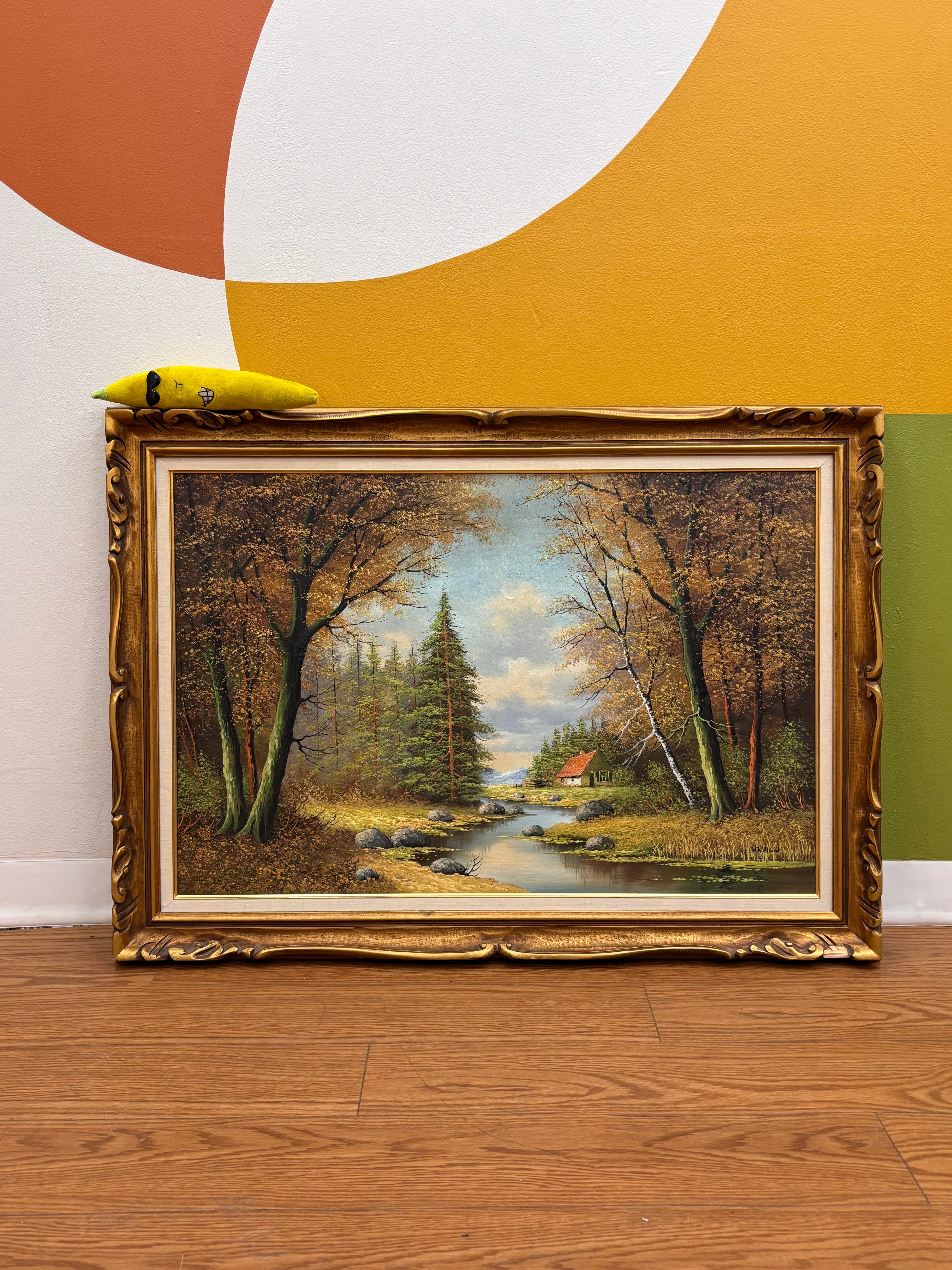 Large Gold Framed Painting