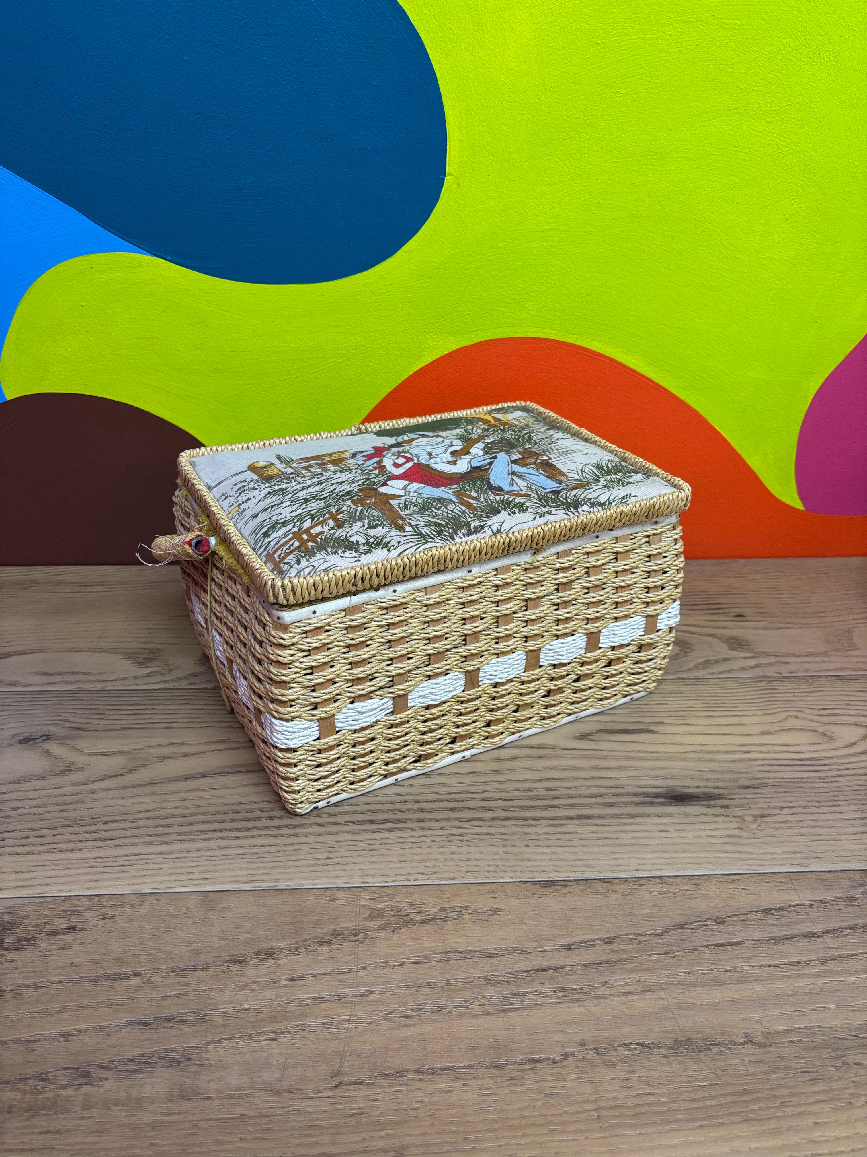 Wicker Sewing Basket