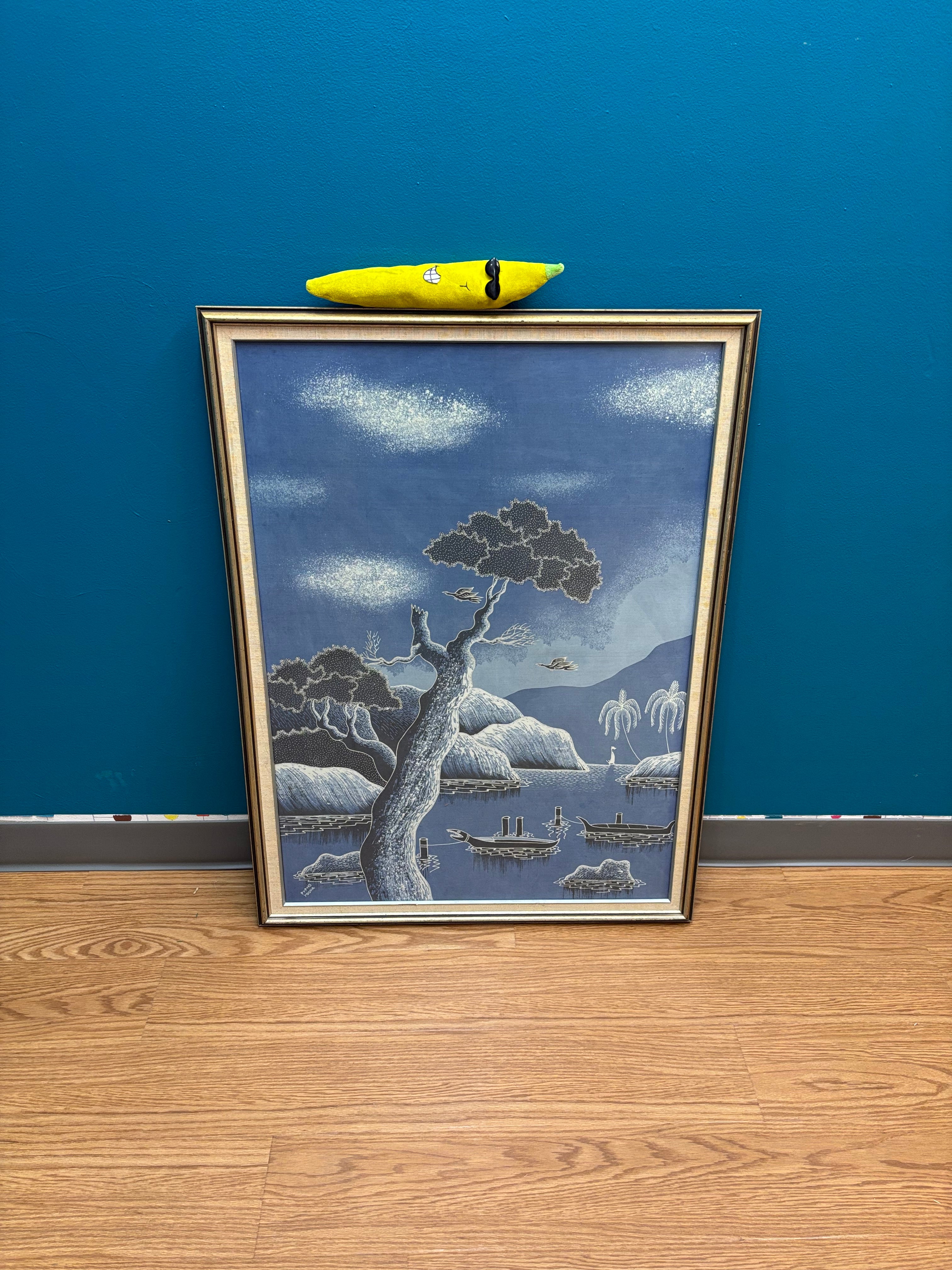 Blue Framed Print by Pypho Yogya