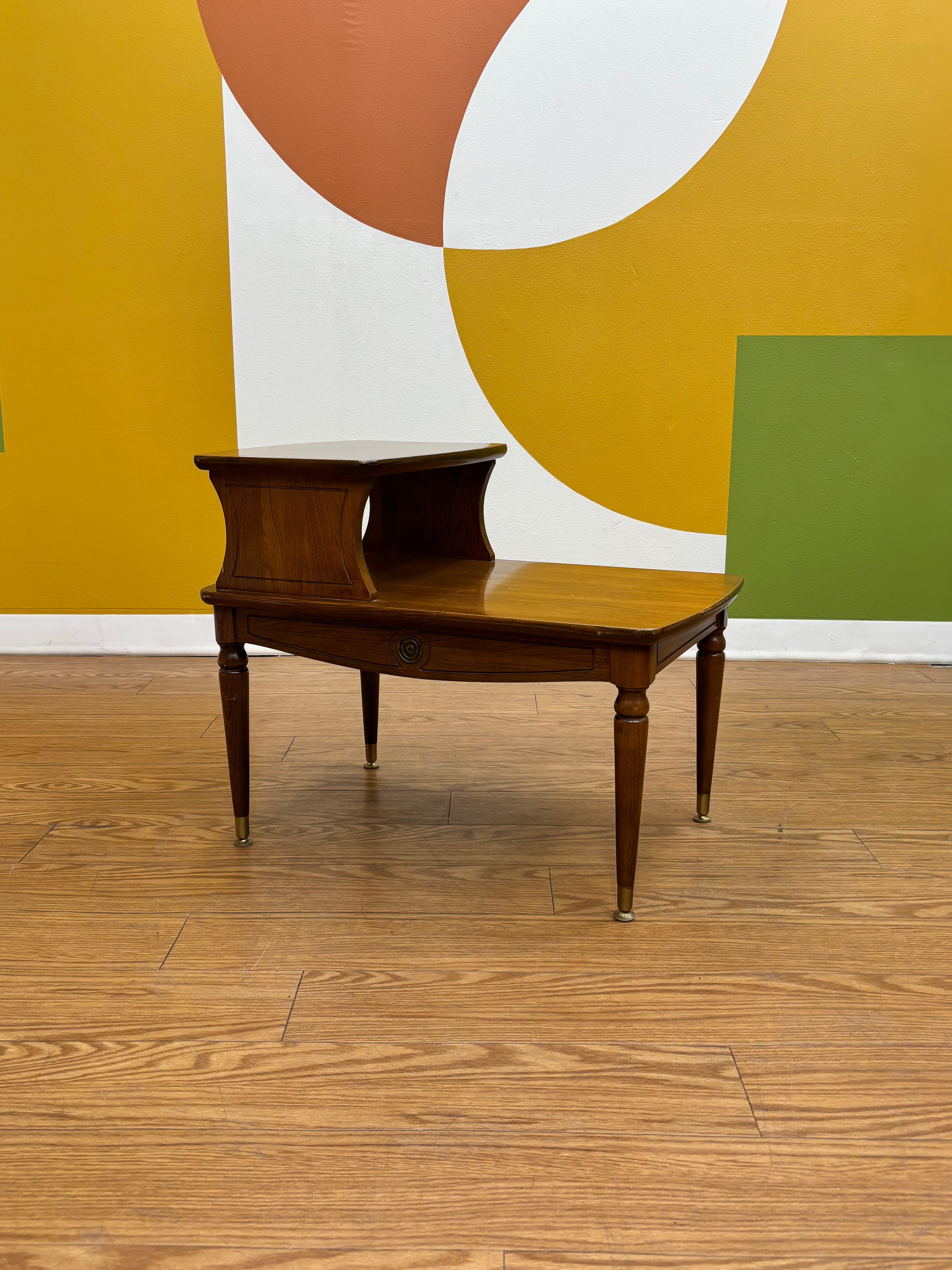 Two-Tier Wood End Table