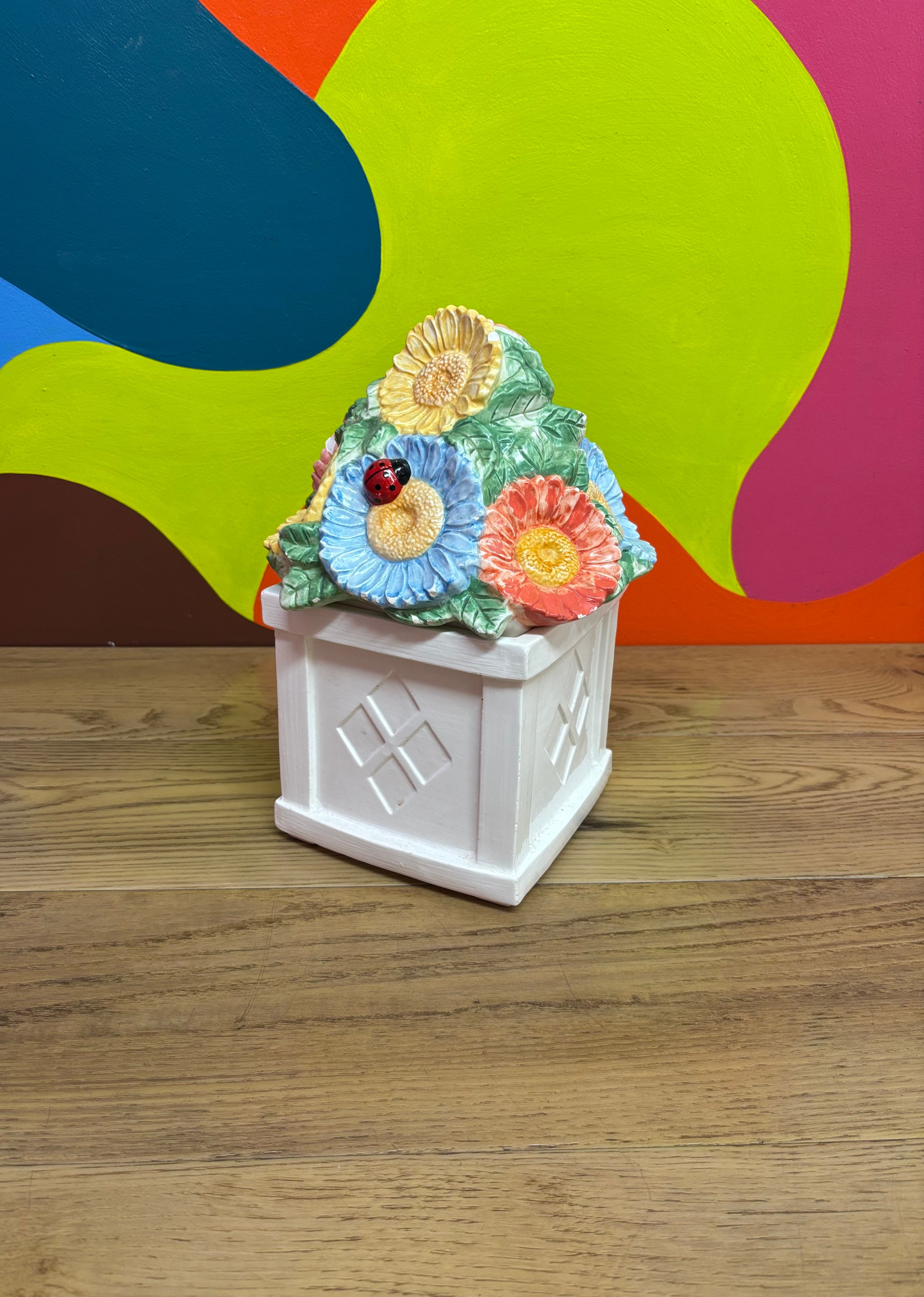 Ceramic Floral Canister